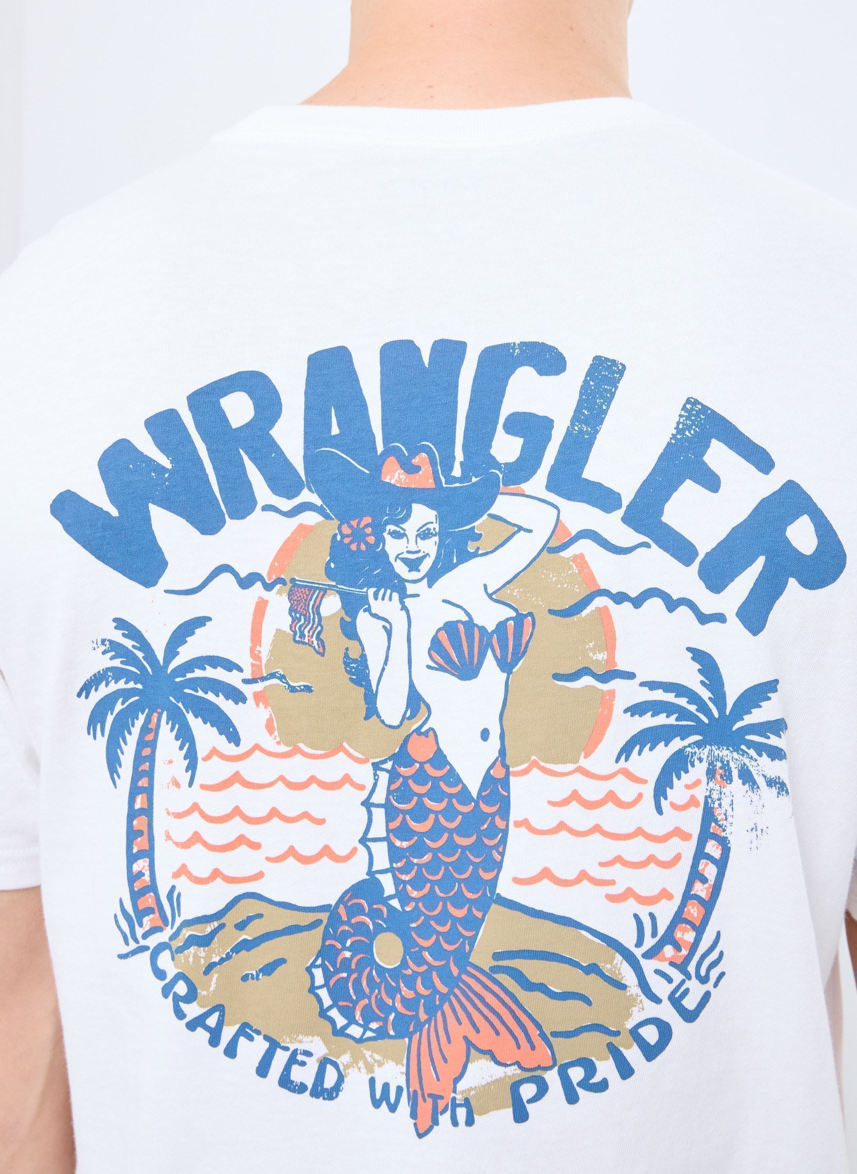 T-shirts Graphic Tee heren wit Wrangler T-shirts Graphic Tee heren wit WORN WHITE