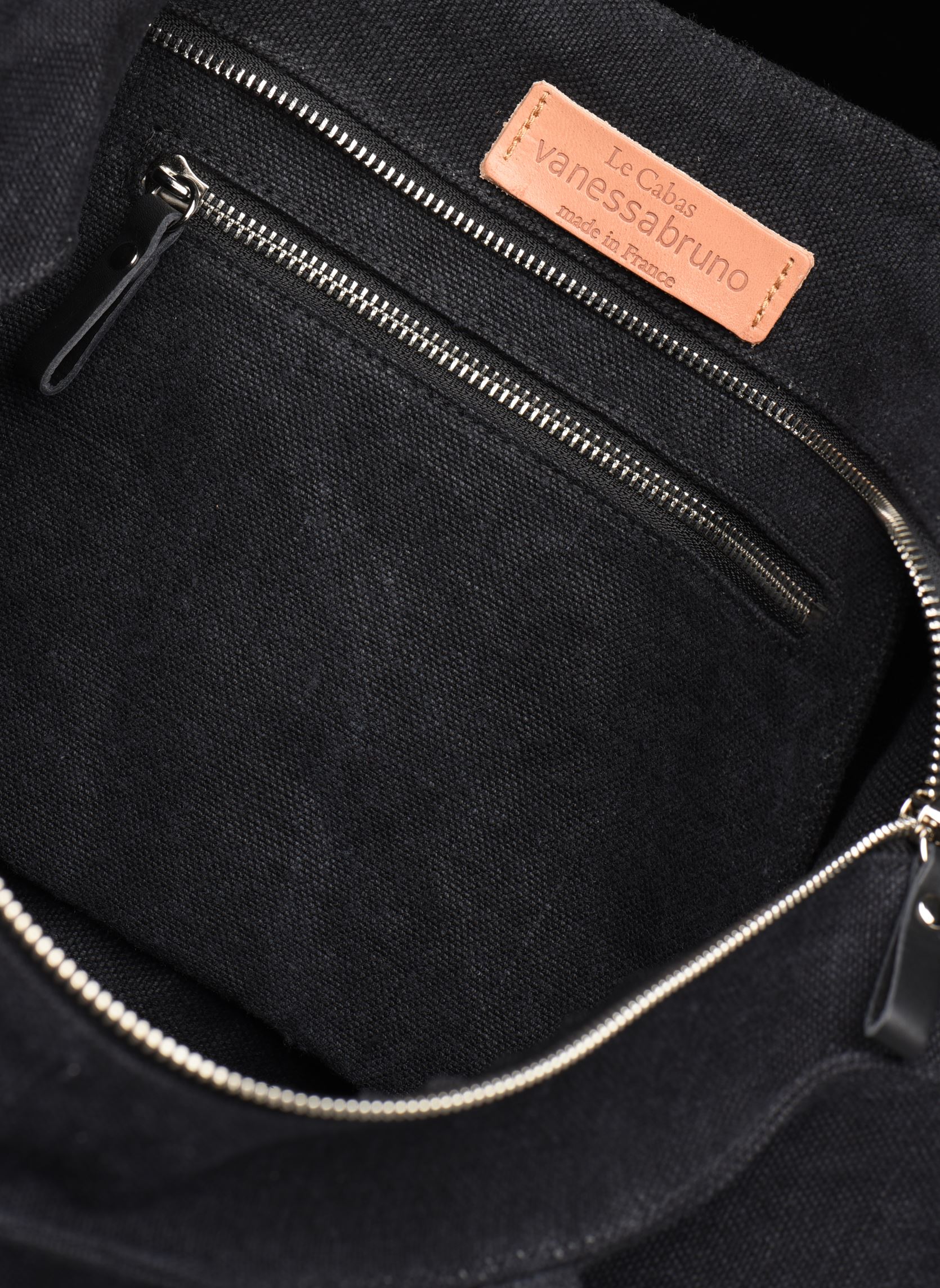 Borsa da spiaggia Cabas L Porte Epaule Zippe En Lin Et Pai donna nero Vanessa Bruno Borsa da spiaggia Cabas L Porte Epaule Zippe En Lin Et Pai donna nero NOIR