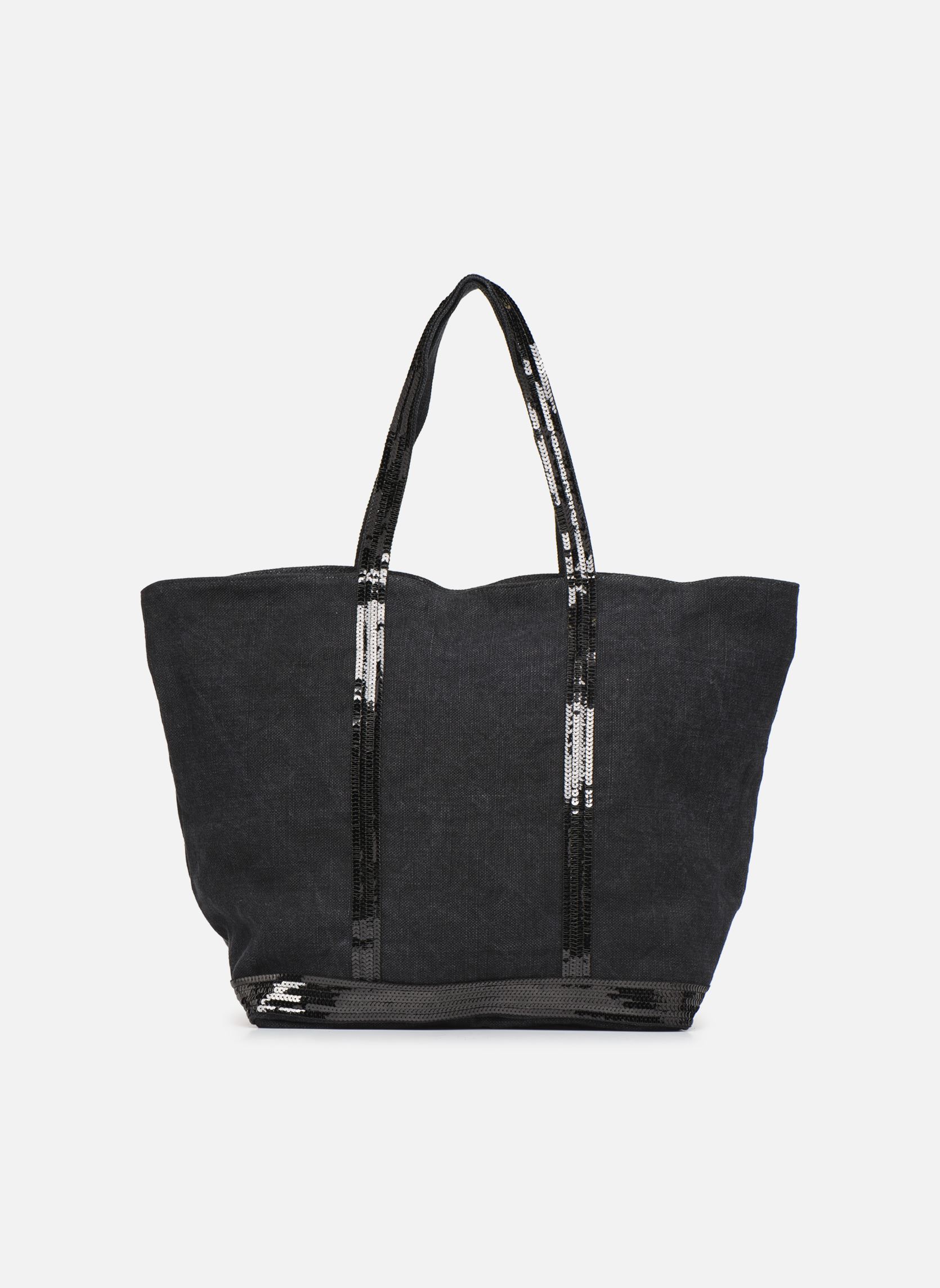 Borsa da spiaggia Cabas L Porte Epaule Zippe En Lin Et Pai donna nero Vanessa Bruno Borsa da spiaggia Cabas L Porte Epaule Zippe En Lin Et Pai donna nero NOIR