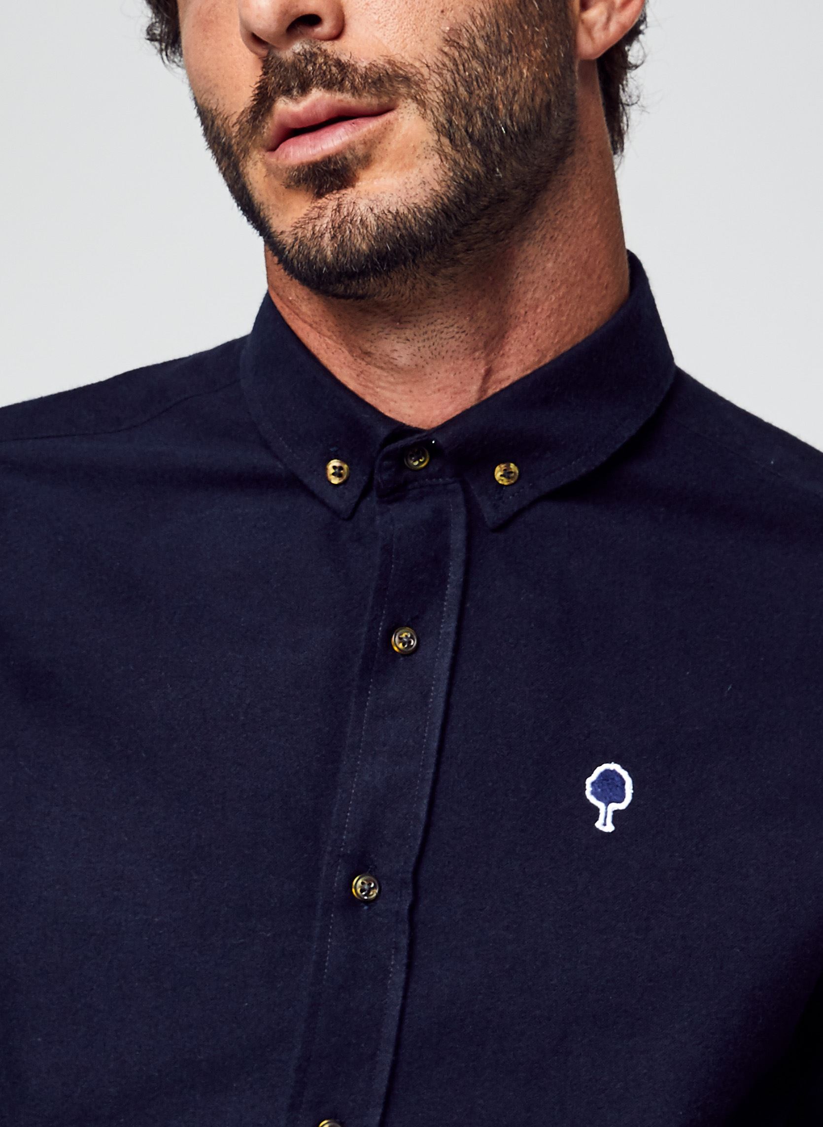 Hemden Ivoy Shirt Cotton herren blau Faguo Hemden Ivoy Shirt Cotton herren blau NAV00