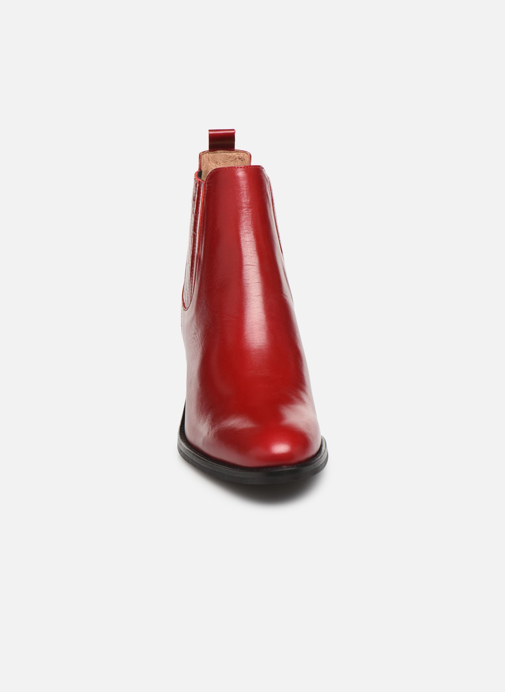 Niedrige Ankle Boots Echupa damen rot Georgia Rose Niedrige Ankle Boots Echupa damen rot Cuir Rouge