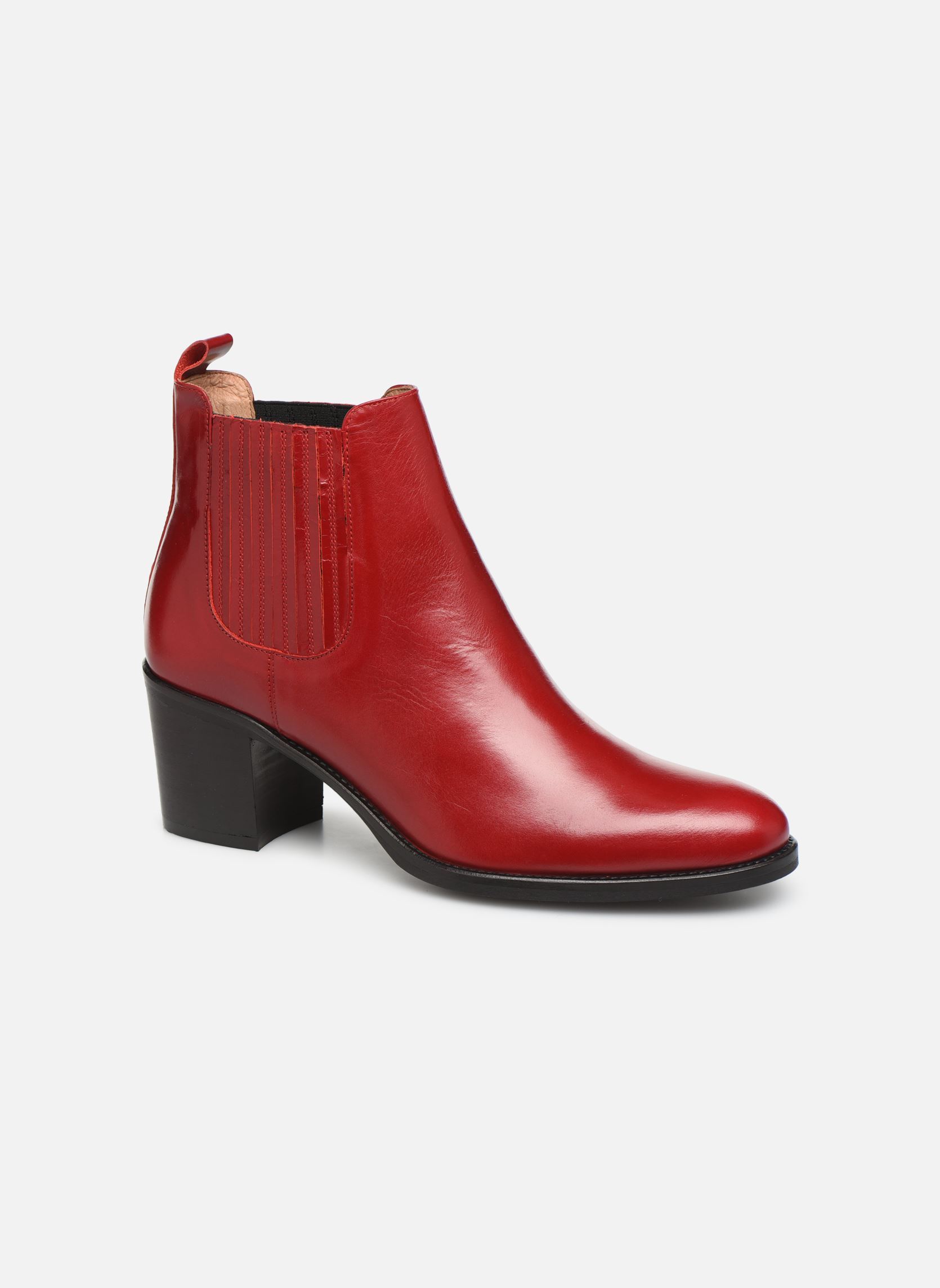 Niedrige Ankle Boots Echupa damen rot Georgia Rose Niedrige Ankle Boots Echupa damen rot Cuir Rouge
