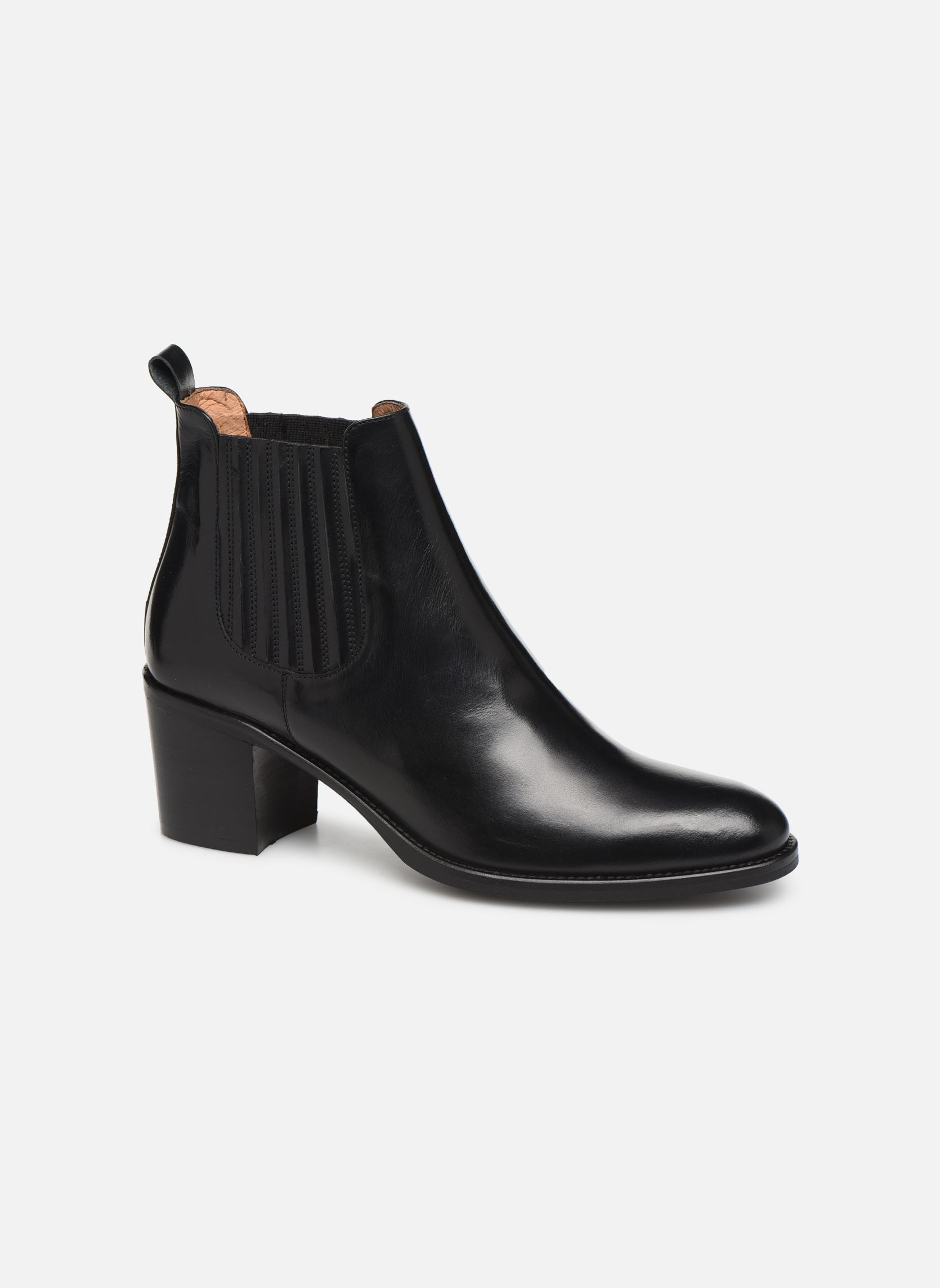 Niedrige Ankle Boots Echupa damen schwarz Georgia Rose Niedrige Ankle Boots Echupa damen schwarz Cuir noir