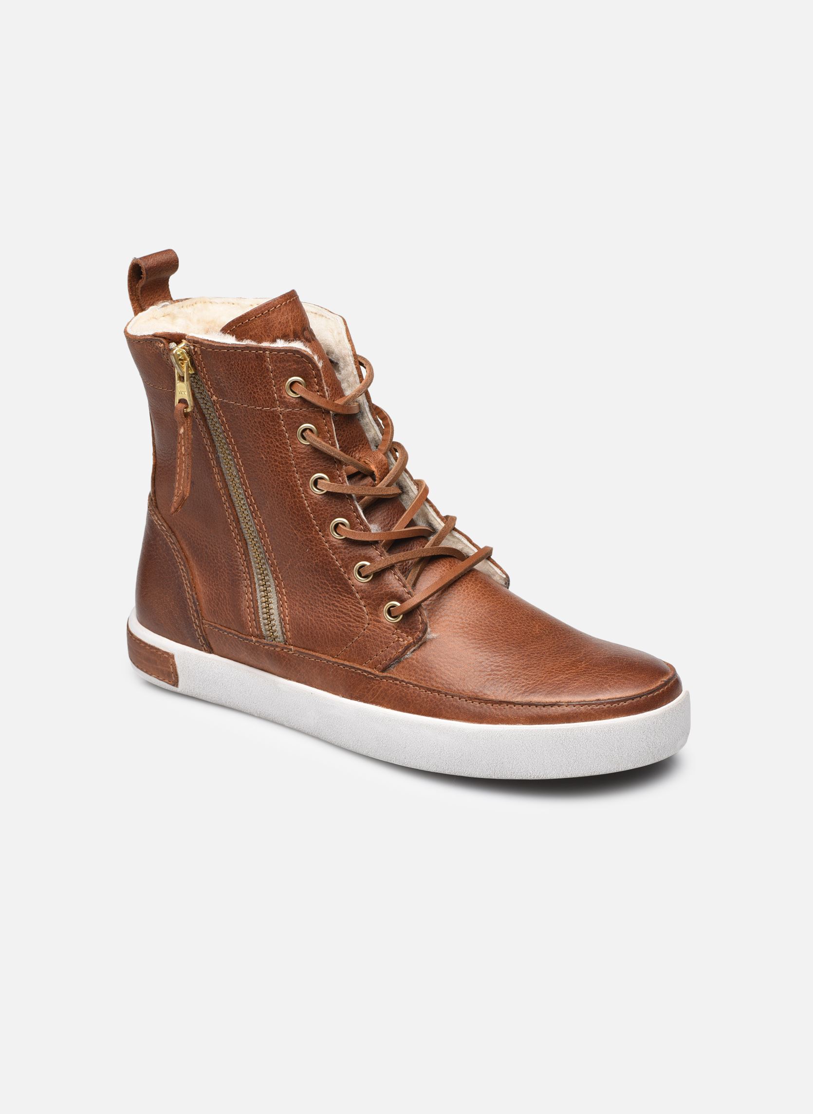 Knöchelhohe Sneaker CW96 damen braun Blackstone Knöchelhohe Sneaker CW96 damen braun CUOIO
