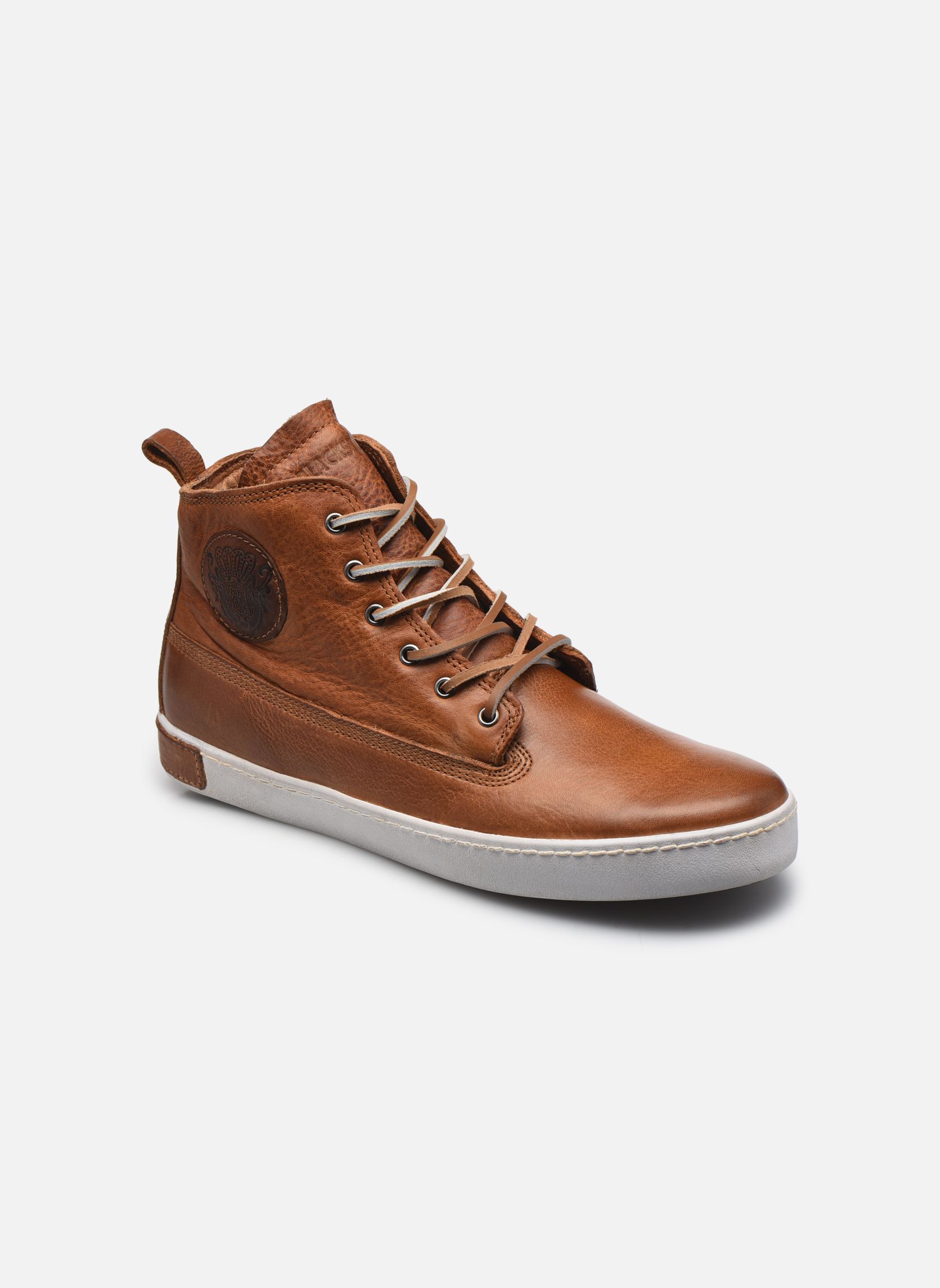 Hoge sneakers AM02 heren bruin Blackstone Hoge sneakers AM02 heren bruin CUOIO