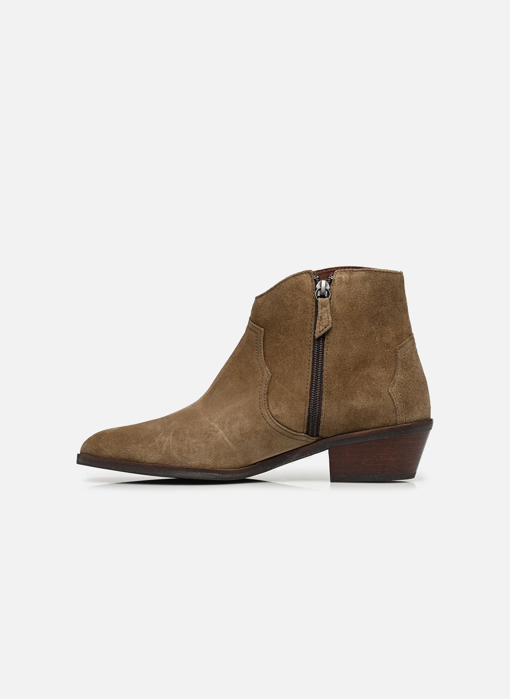 Bottines santiags Fiona 35 femme marron Anonymous Copenhagen Bottines santiags Fiona 35 femme marron CALF SUEDE DRIED OLIVE