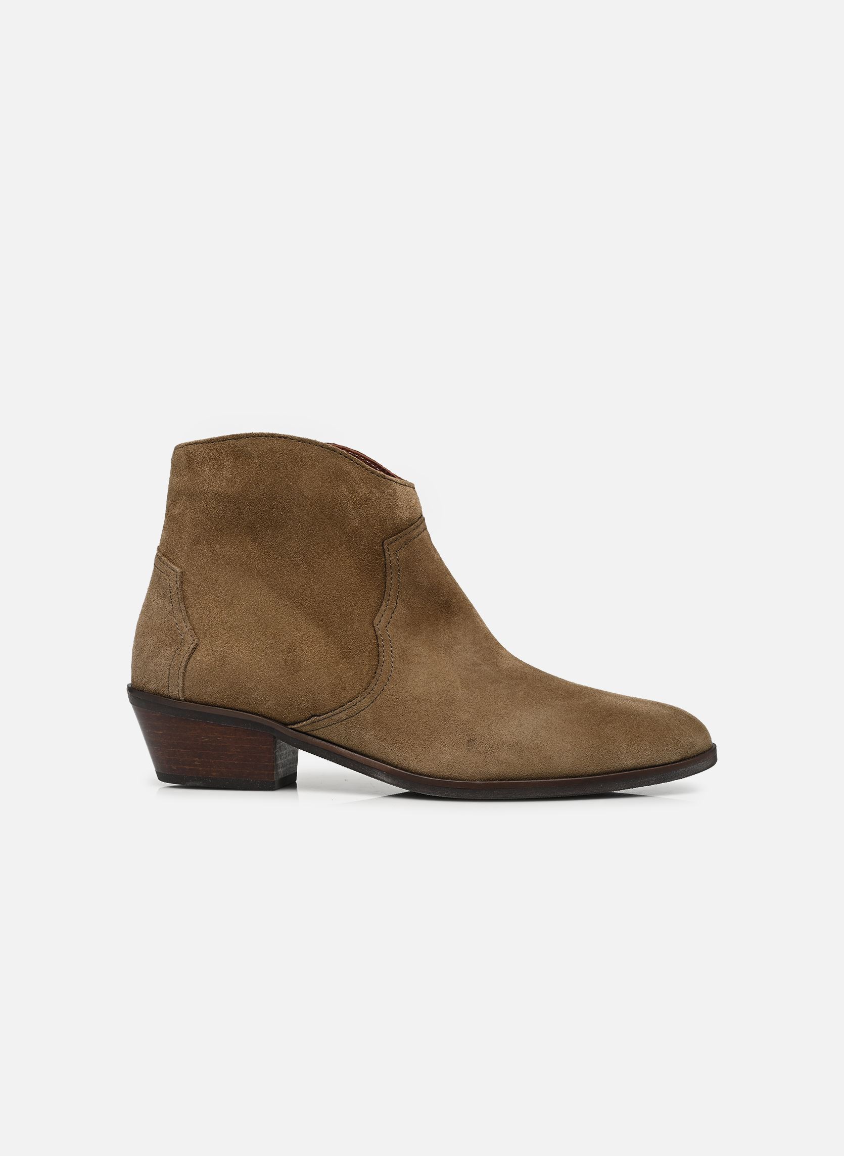 Bottines santiags Fiona 35 femme marron Anonymous Copenhagen Bottines santiags Fiona 35 femme marron CALF SUEDE DRIED OLIVE