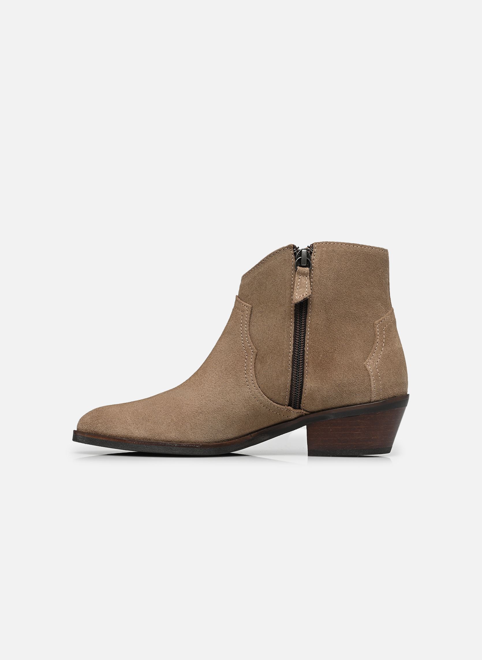 Bottines santiags Fiona 35 femme beige Anonymous Copenhagen Bottines santiags Fiona 35 femme beige CALF SUEDE MUSHROOM