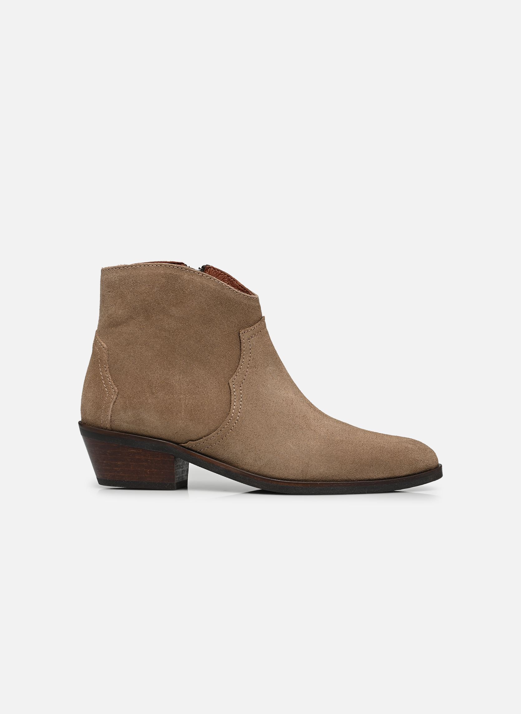 Bottines santiags Fiona 35 femme beige Anonymous Copenhagen Bottines santiags Fiona 35 femme beige CALF SUEDE MUSHROOM