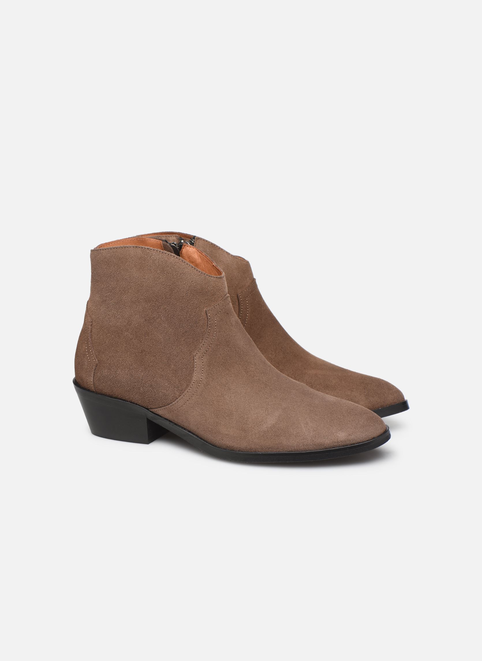 Stivaletti western Fiona 35 donna marrone Anonymous Copenhagen Stivaletti western Fiona 35 donna marrone SUEDE CALF DARK TAUPE