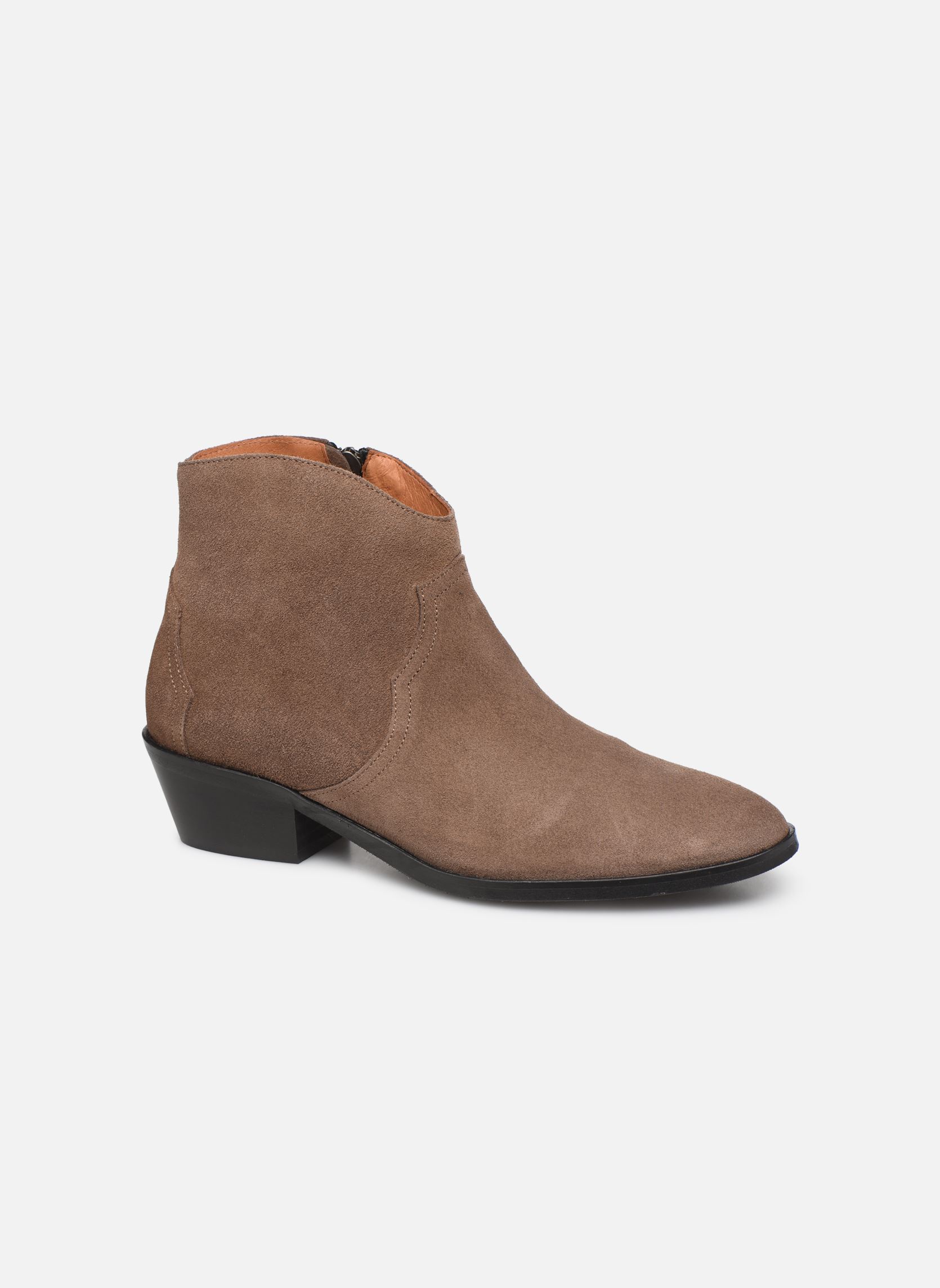 Stivaletti western Fiona 35 donna marrone Anonymous Copenhagen Stivaletti western Fiona 35 donna marrone SUEDE CALF DARK TAUPE