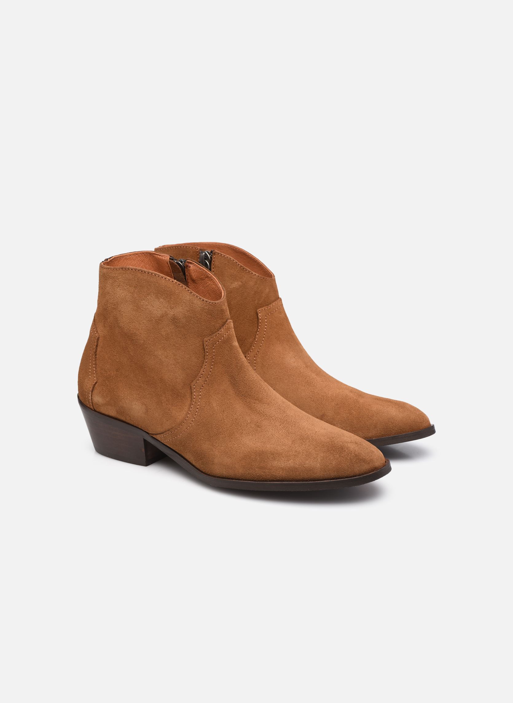 Bottines santiags Fiona 35 femme marron Anonymous Copenhagen Bottines santiags Fiona 35 femme marron CALF SUEDE CINAMON