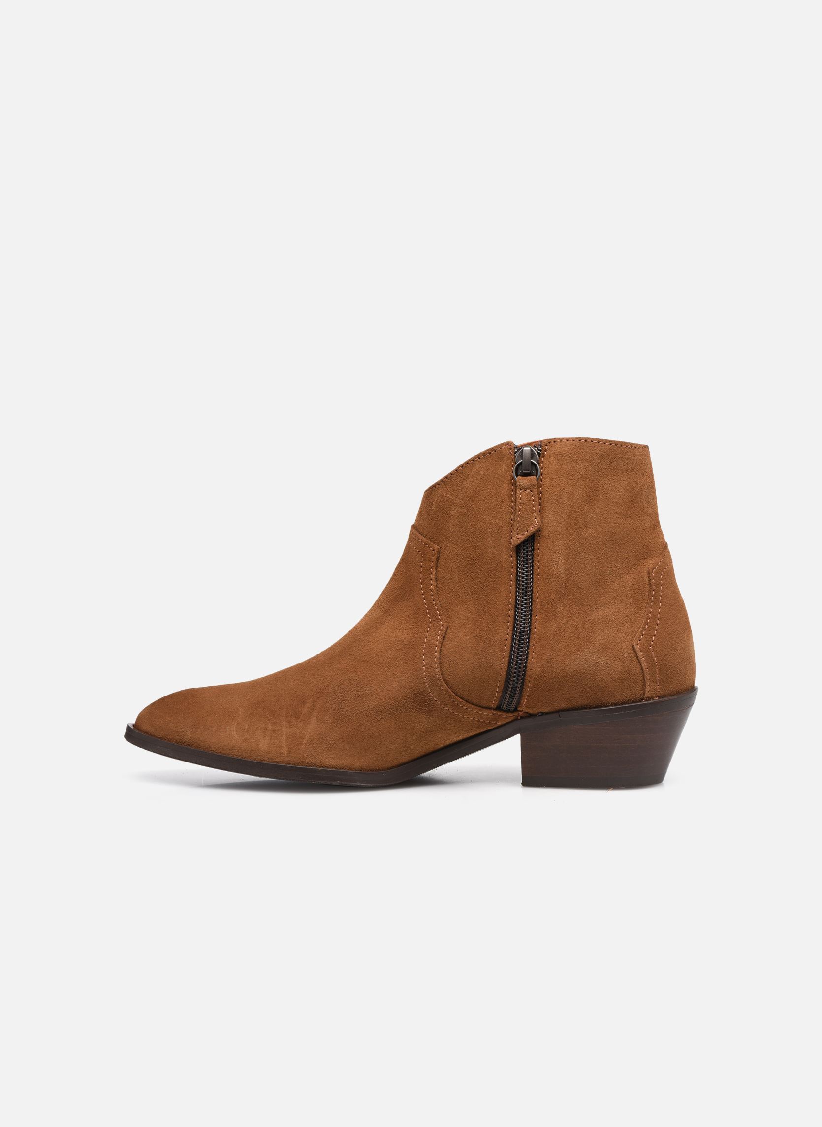 Bottines santiags Fiona 35 femme marron Anonymous Copenhagen Bottines santiags Fiona 35 femme marron CALF SUEDE CINAMON