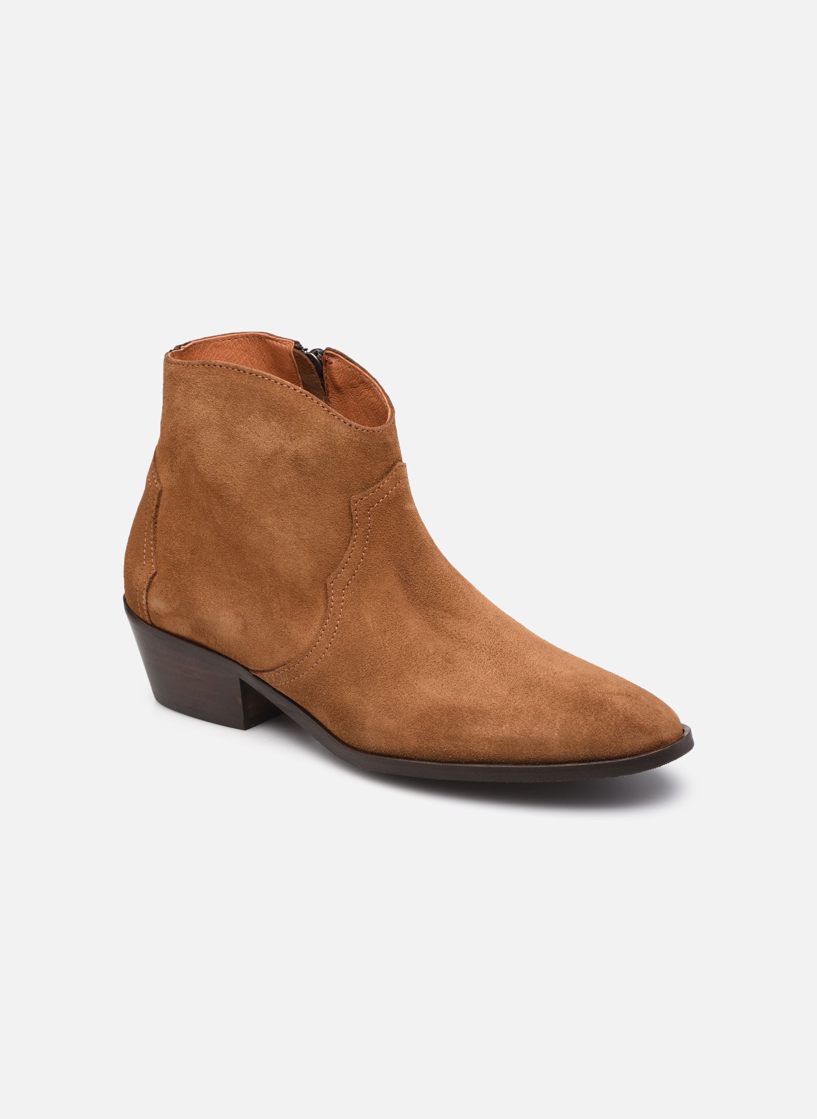 Bottines santiags Fiona 35 femme marron Anonymous Copenhagen Bottines santiags Fiona 35 femme marron CALF SUEDE CINAMON