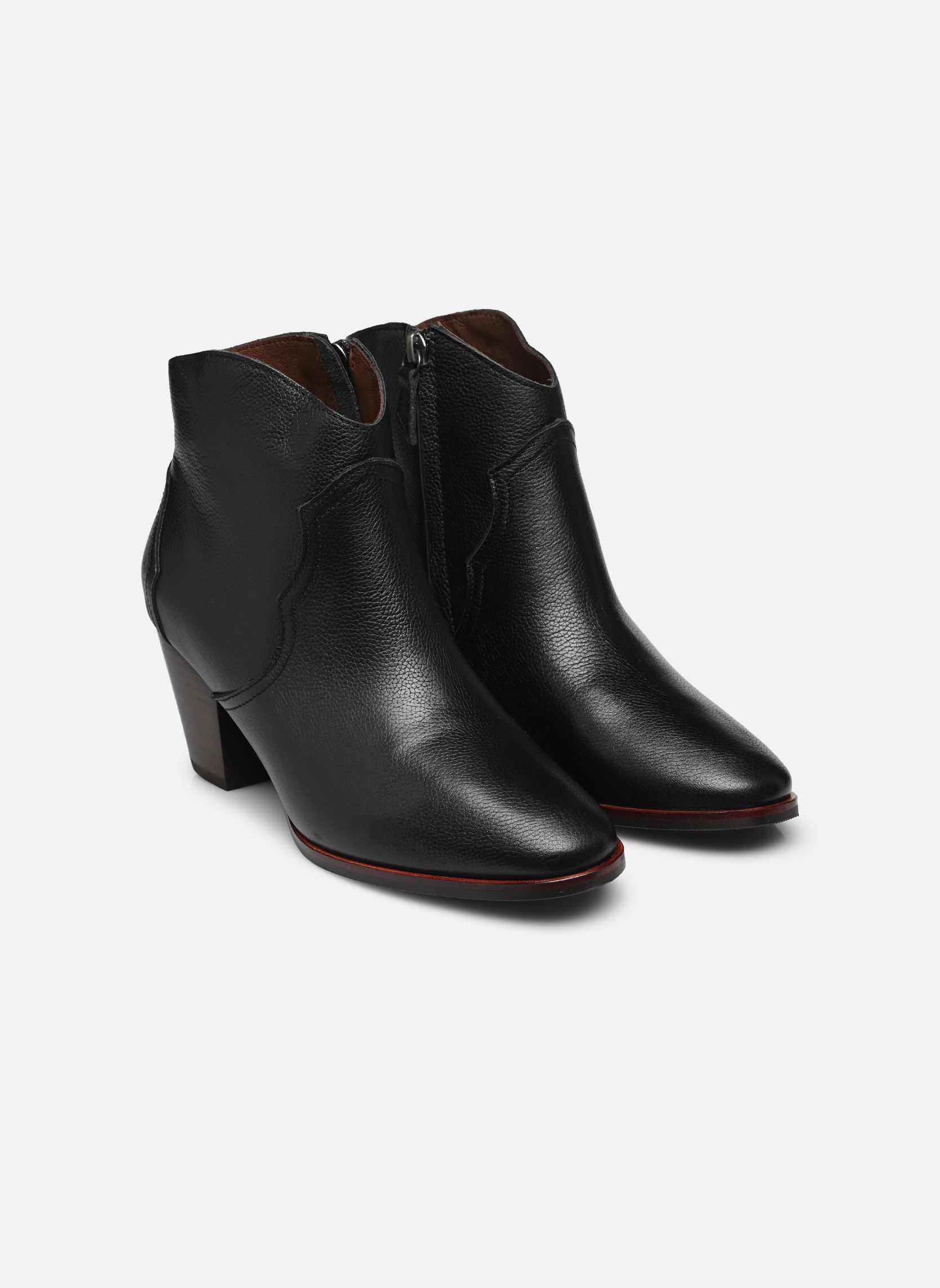 Niedrige Ankle Boots FIONA 60 damen schwarz Anonymous Copenhagen Niedrige Ankle Boots FIONA 60 damen schwarz GRAINED SOFT CALF BLACK