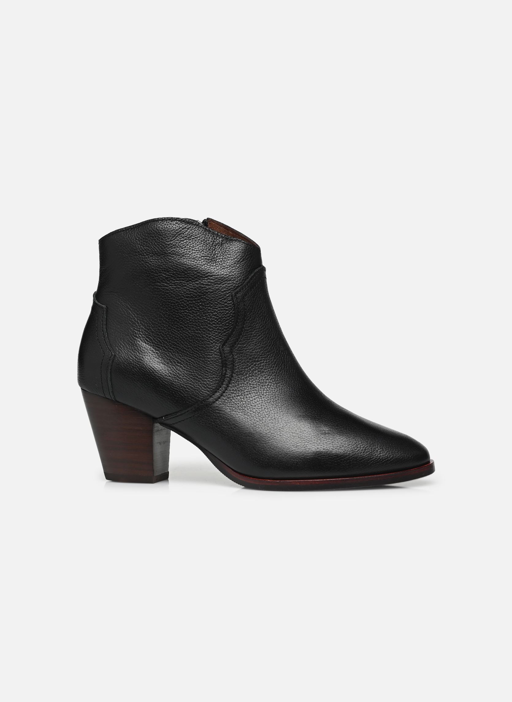 Niedrige Ankle Boots FIONA 60 damen schwarz Anonymous Copenhagen Niedrige Ankle Boots FIONA 60 damen schwarz GRAINED SOFT CALF BLACK