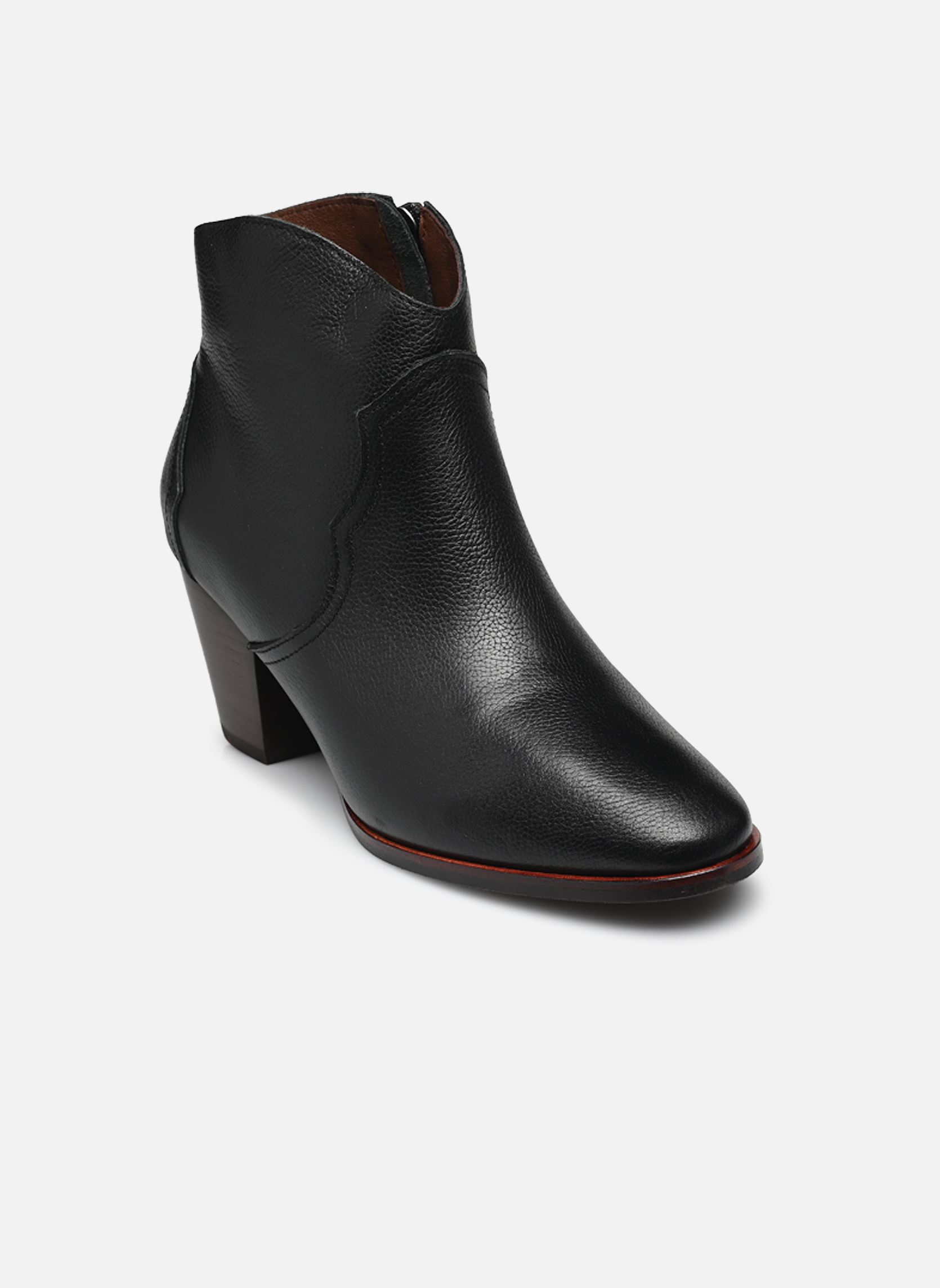 Niedrige Ankle Boots FIONA 60 damen schwarz Anonymous Copenhagen Niedrige Ankle Boots FIONA 60 damen schwarz GRAINED SOFT CALF BLACK