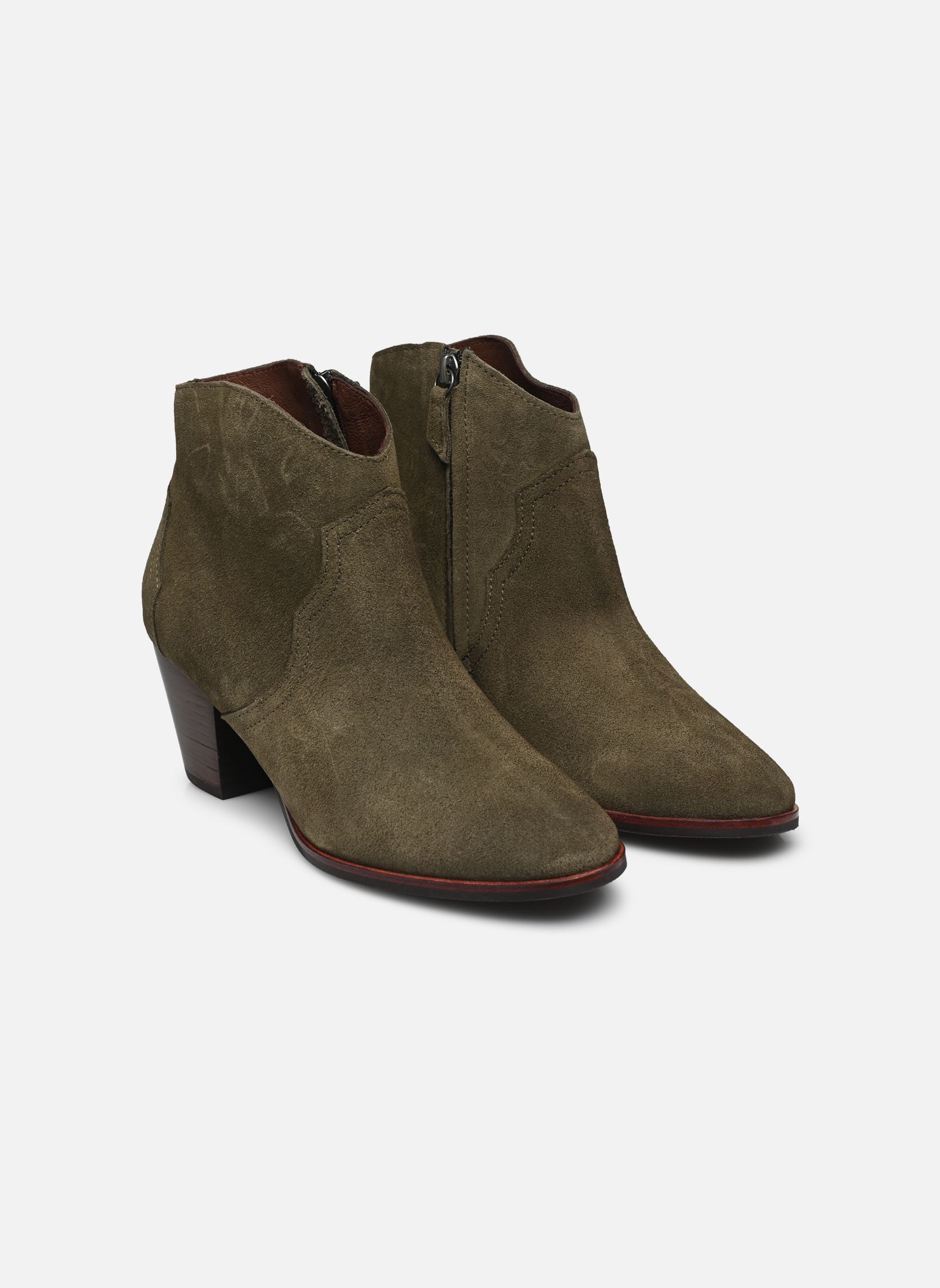 Niedrige Ankle Boots FIONA 60 damen grün Anonymous Copenhagen Niedrige Ankle Boots FIONA 60 damen grün CALF SUEDE MOSS GREEN