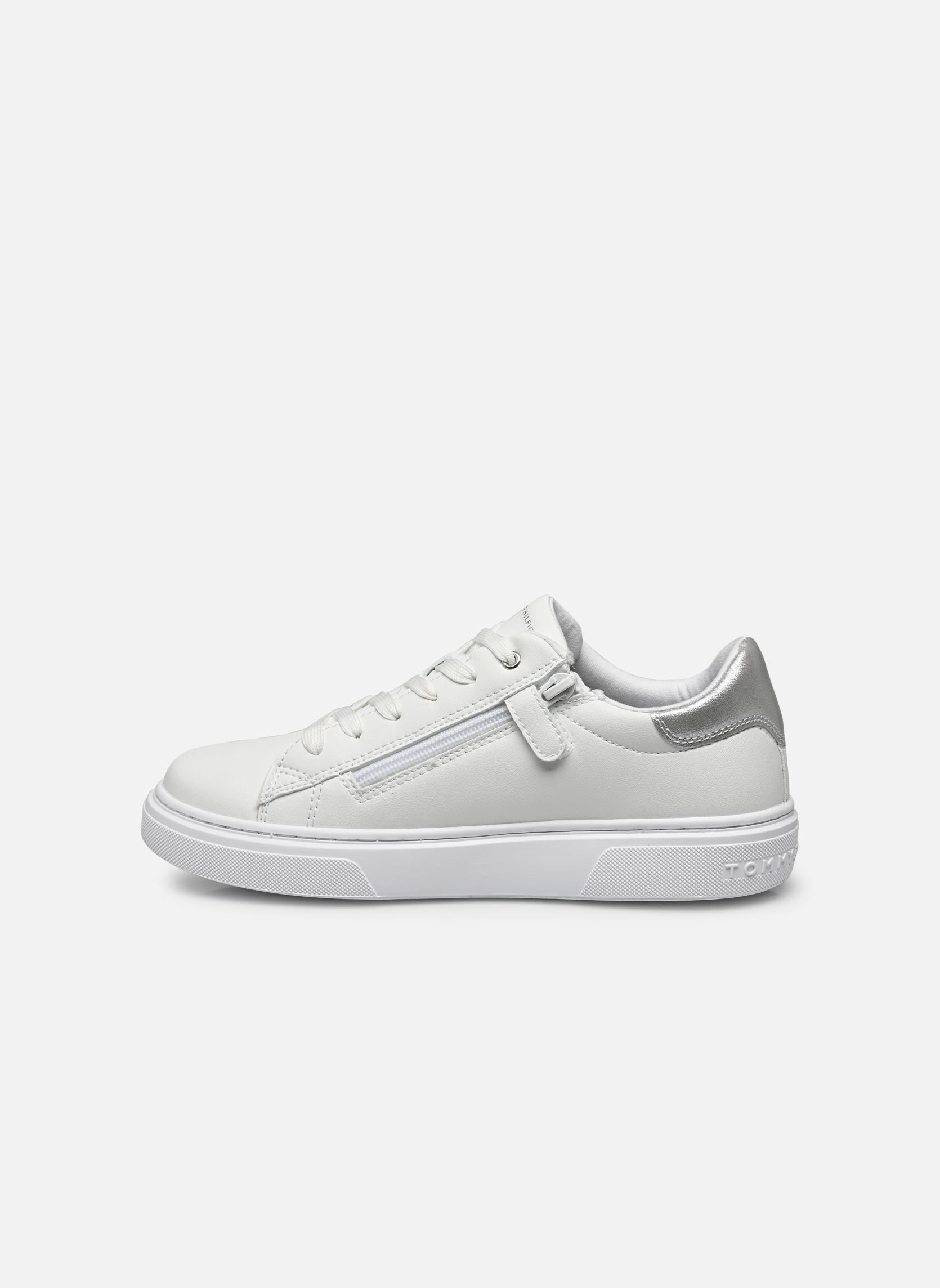 Baskets hautes Flag Low Cut Lace-Up fille blanc Tommy Hilfiger Baskets hautes Flag Low Cut Lace-Up fille blanc White/silver