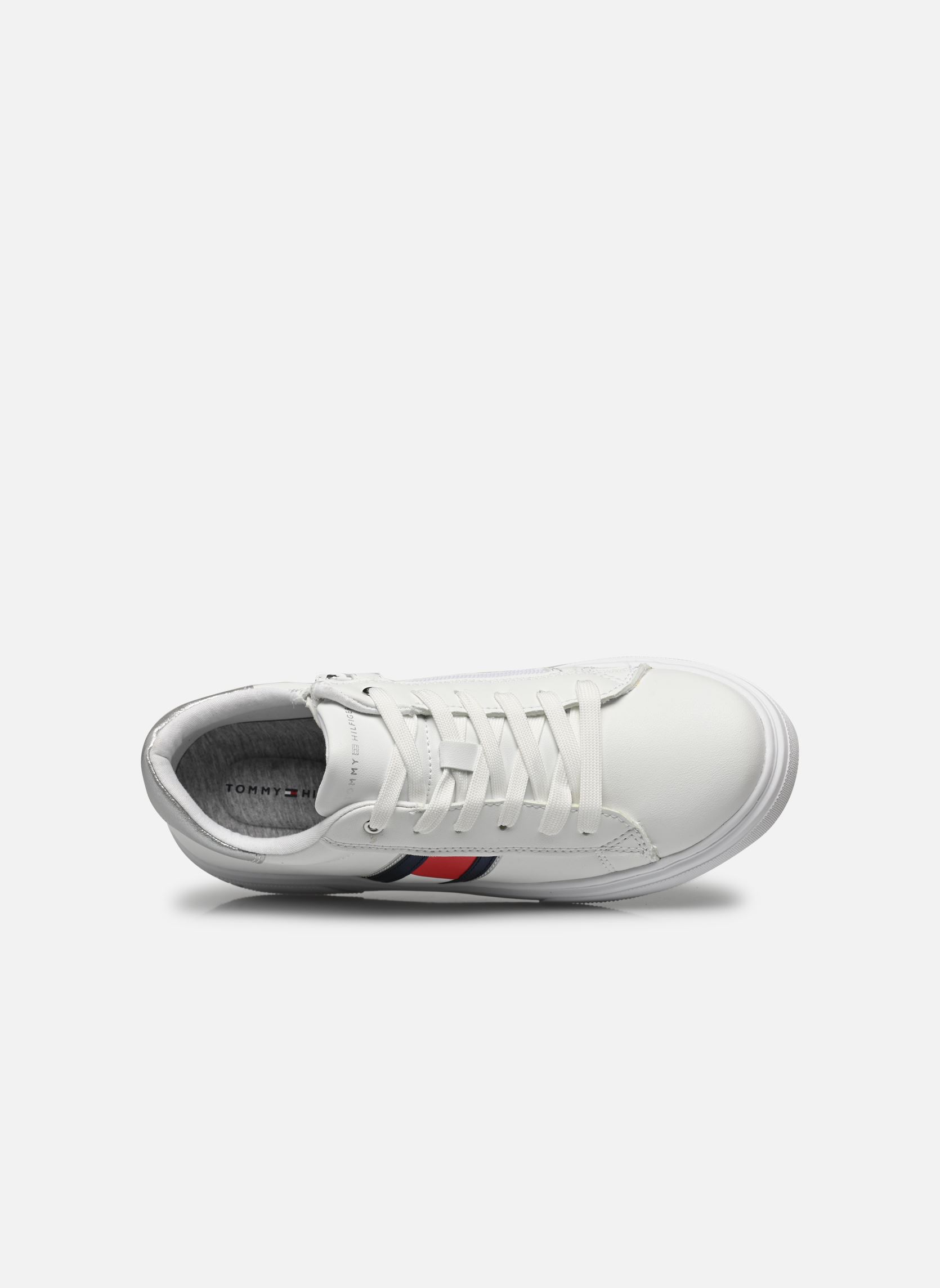 Baskets hautes Flag Low Cut Lace-Up fille blanc Tommy Hilfiger Baskets hautes Flag Low Cut Lace-Up fille blanc White/silver