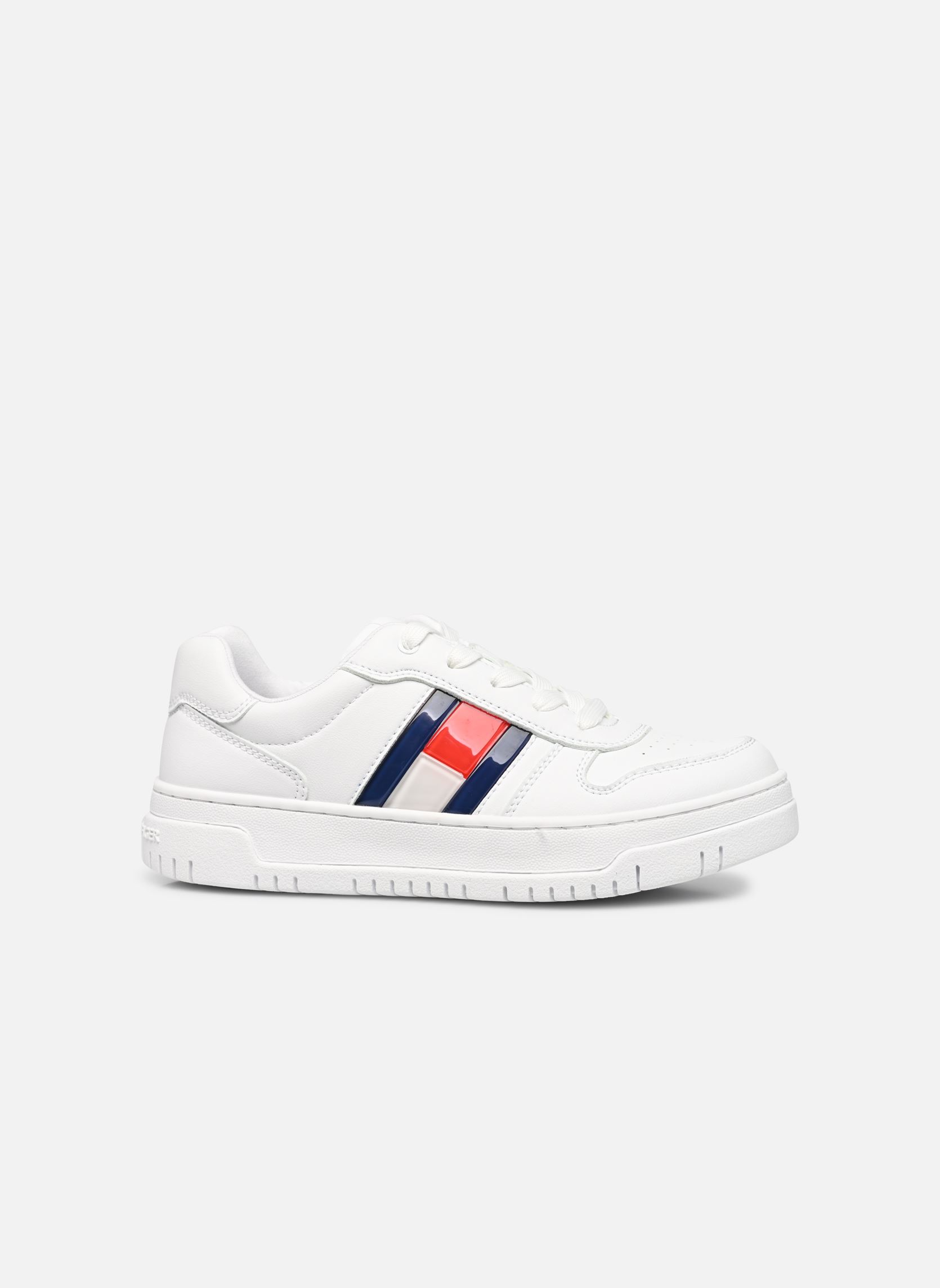 Baskets hautes Flag Low Cut Lace-Up blanc Tommy Hilfiger Baskets hautes Flag Low Cut Lace-Up blanc White