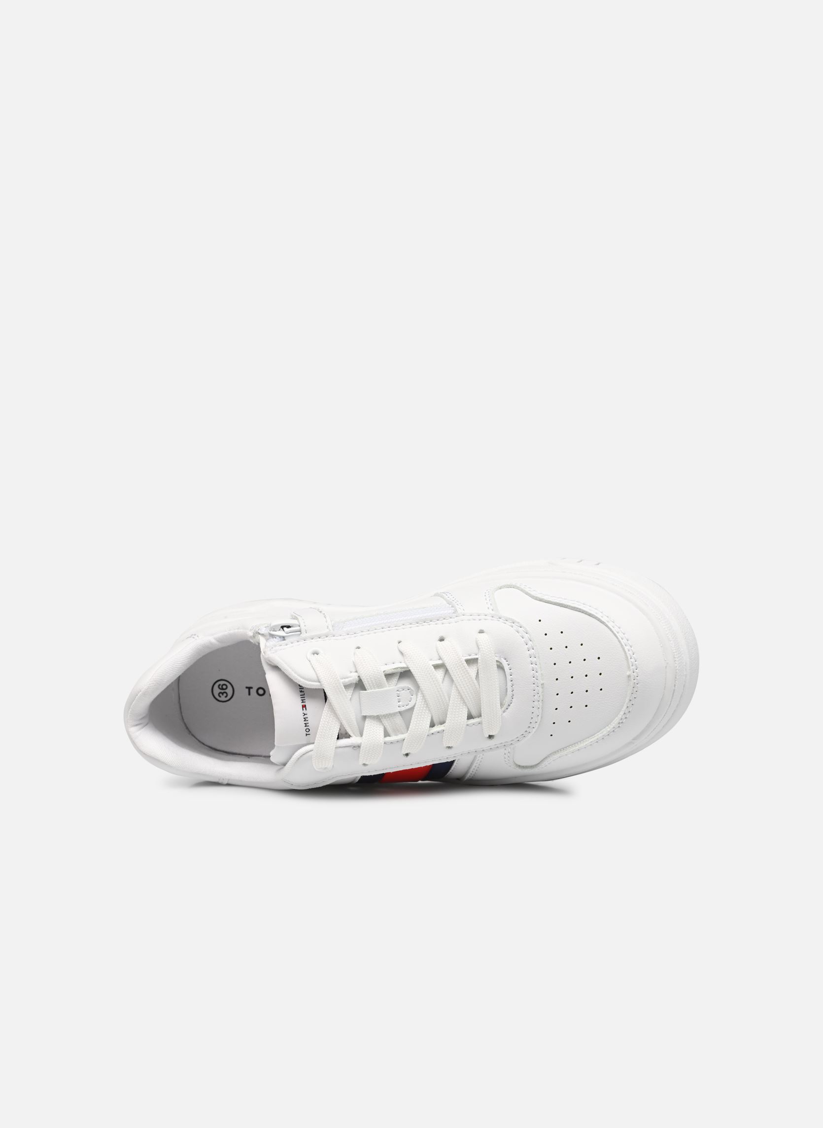 Baskets hautes Flag Low Cut Lace-Up blanc Tommy Hilfiger Baskets hautes Flag Low Cut Lace-Up blanc White
