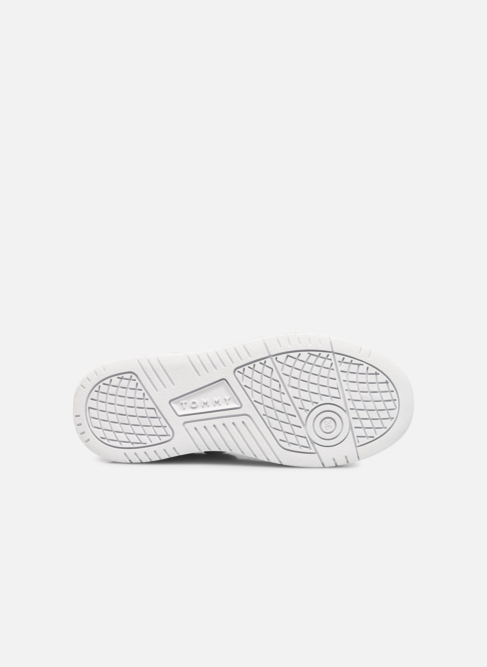 Baskets hautes Flag Low Cut Lace-Up blanc Tommy Hilfiger Baskets hautes Flag Low Cut Lace-Up blanc White
