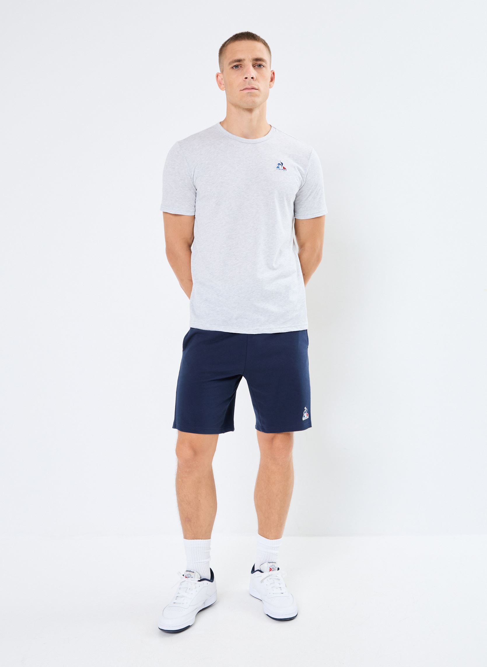 Tee-shirts ESS Tee SS N°2 M homme gris Le Coq Sportif Tee-shirts ESS Tee SS N°2 M homme gris Gris Chiné Clair