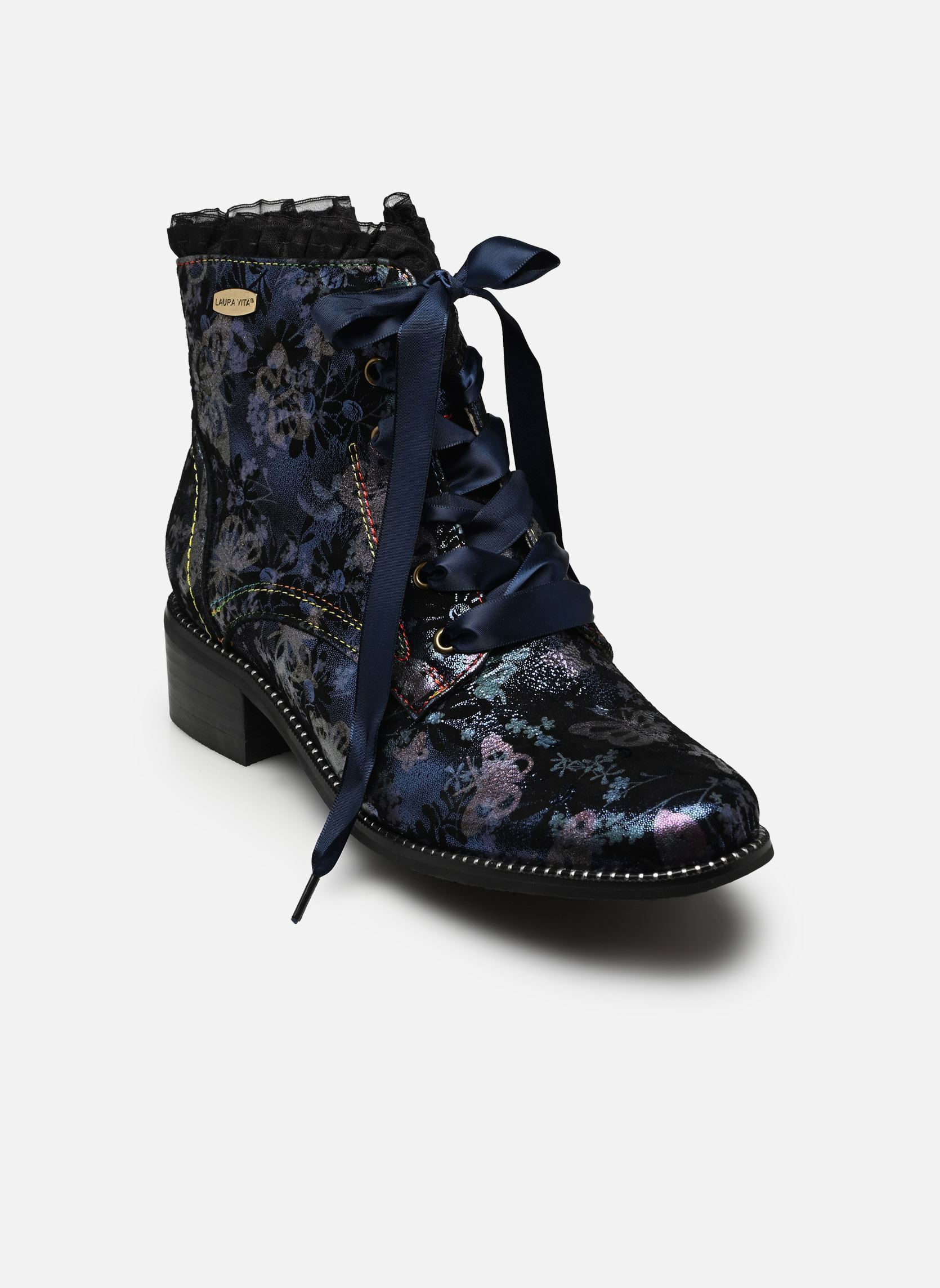 Bottines à lacets EMCMAO 05 femme bleu Laura Vita Bottines à lacets EMCMAO 05 femme bleu COBALT
