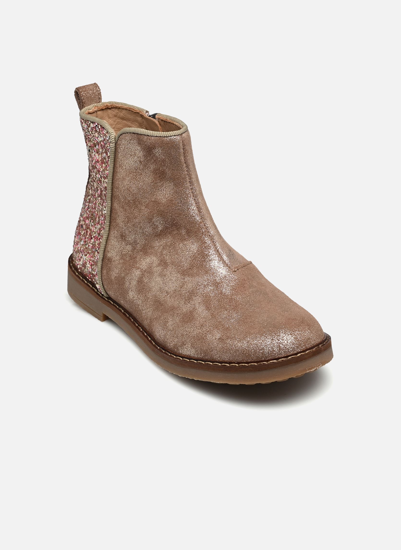 Bottines Trip back fille beige Pom d Api Bottines Trip back fille beige BEIGE PLATINE