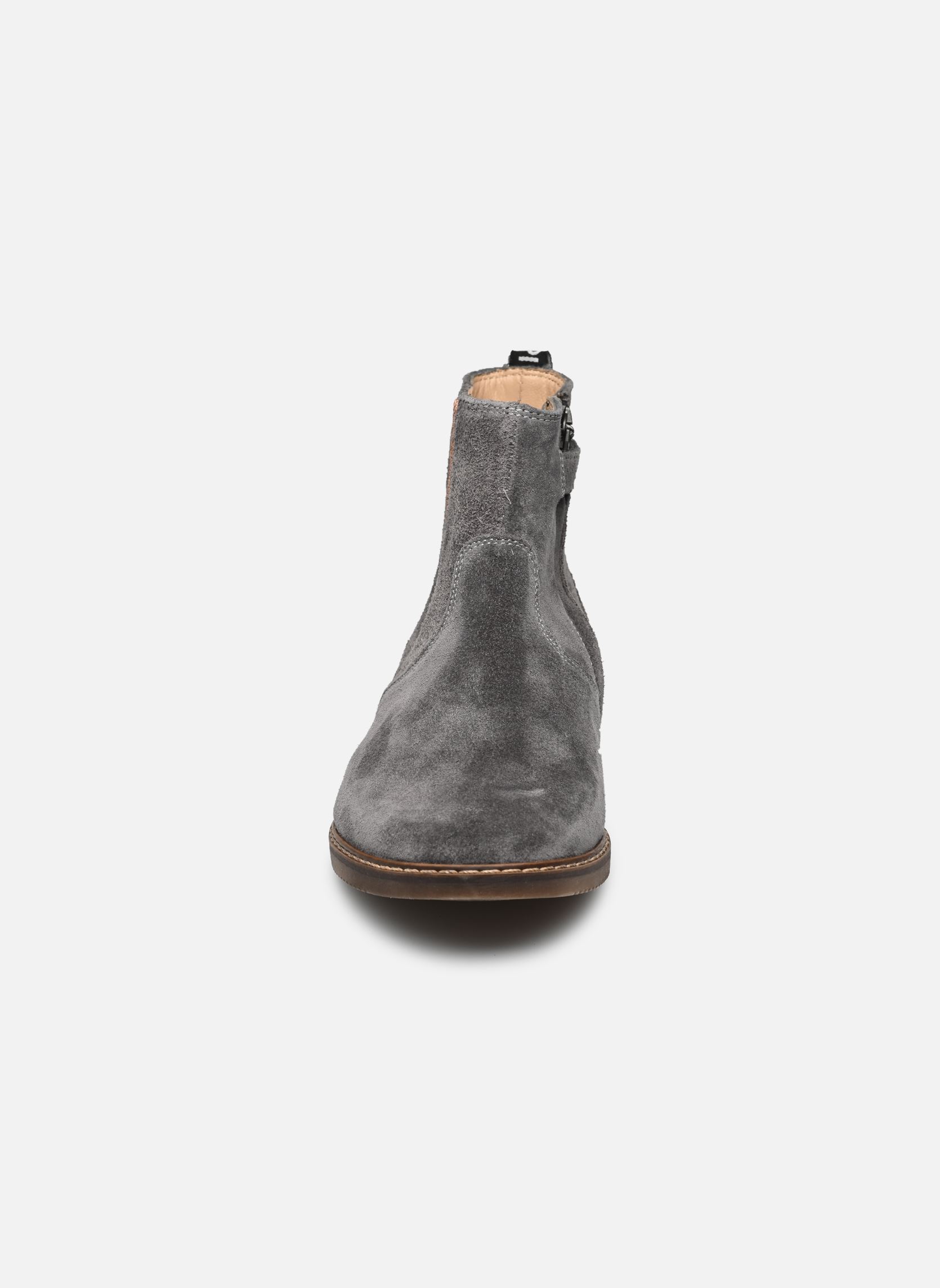 Bottines City jodzip fille gris Pom d Api Bottines City jodzip fille gris GRIS - CUIVRE