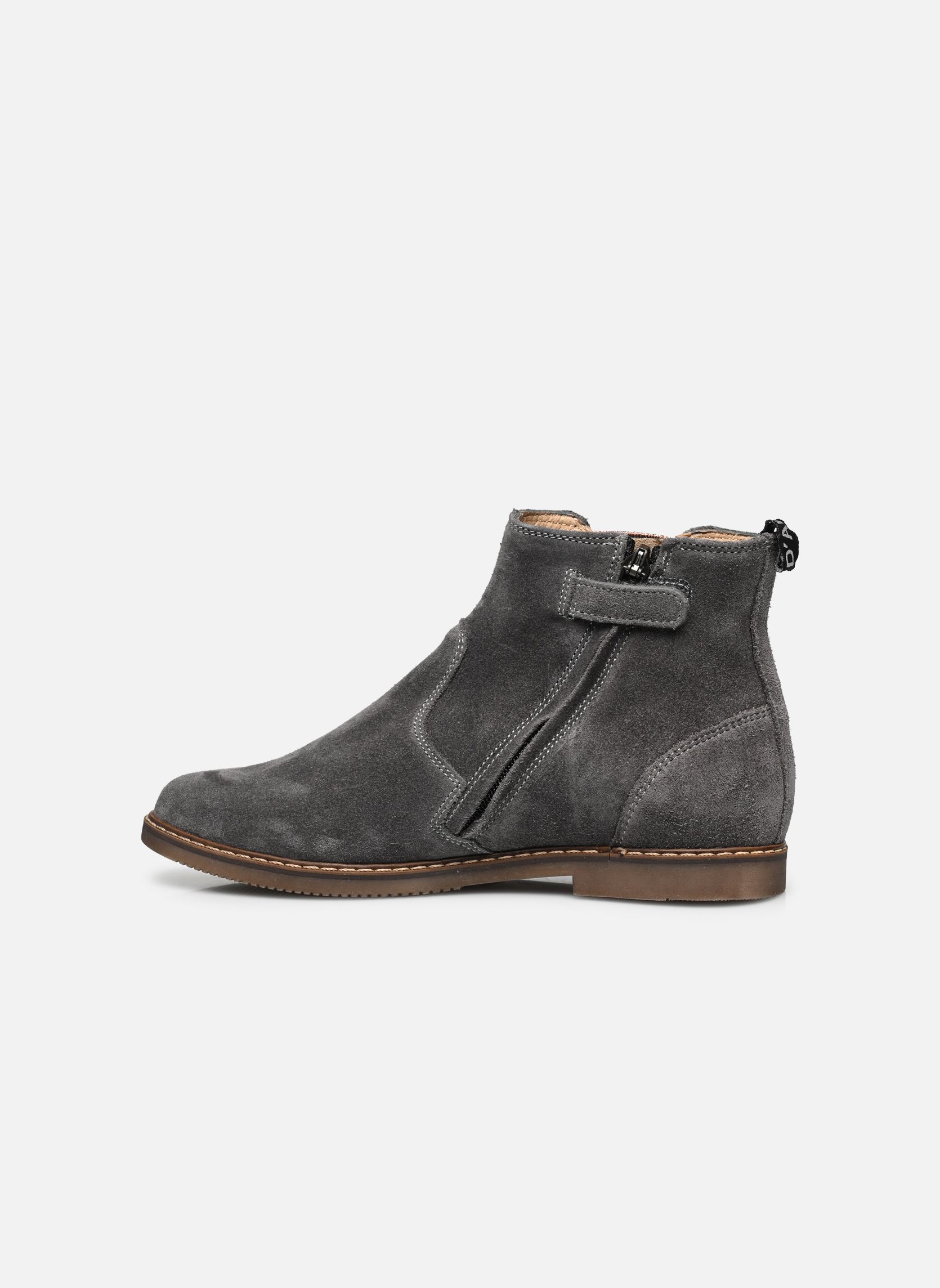 Bottines City jodzip fille gris Pom d Api Bottines City jodzip fille gris GRIS - CUIVRE