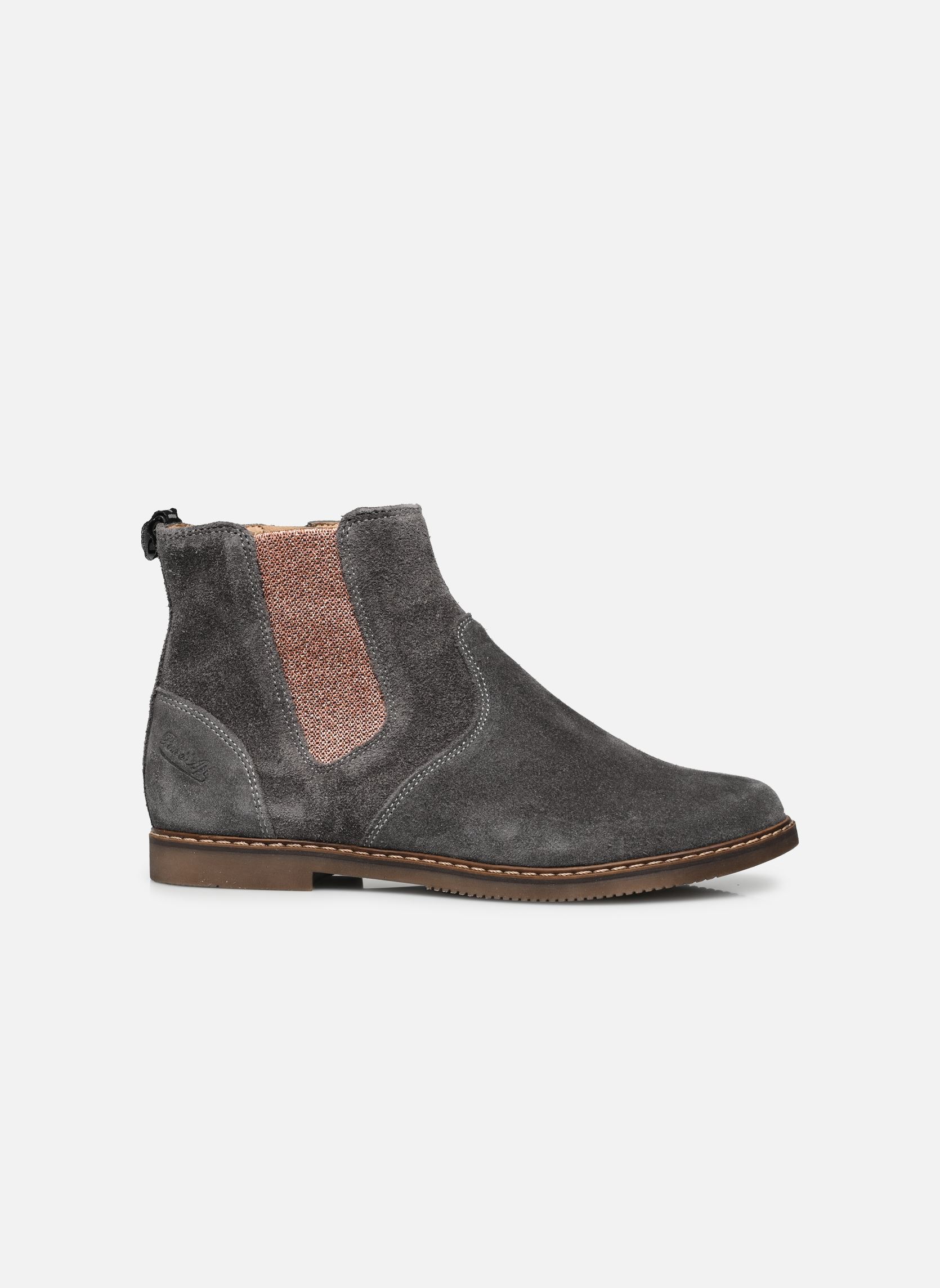 Bottines City jodzip fille gris Pom d Api Bottines City jodzip fille gris GRIS - CUIVRE
