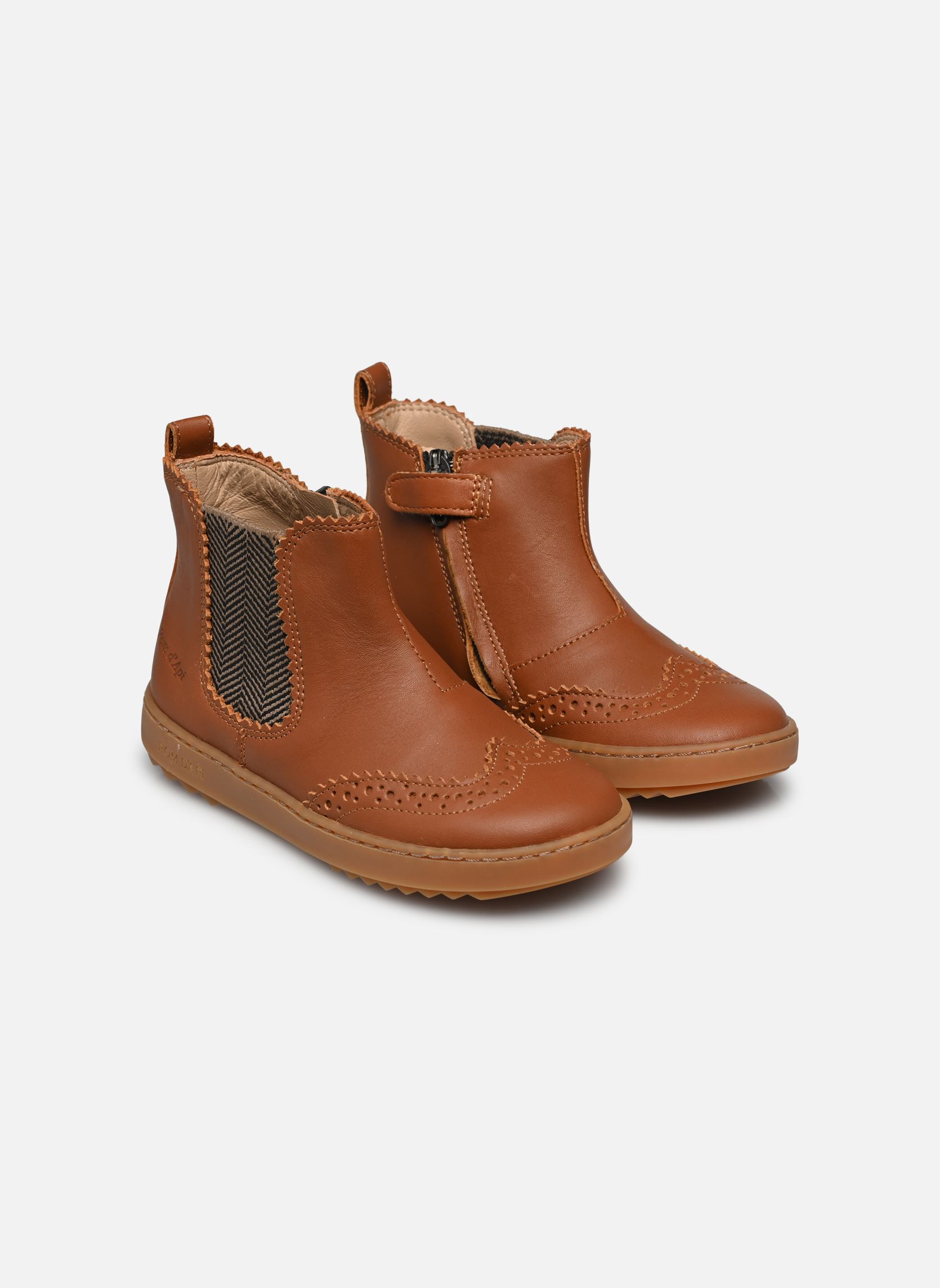 Stiefeletten / Ankle Boots Wouf jodzip jungen braun Pom d Api Stiefeletten / Ankle Boots Wouf jodzip jungen braun CAMEL