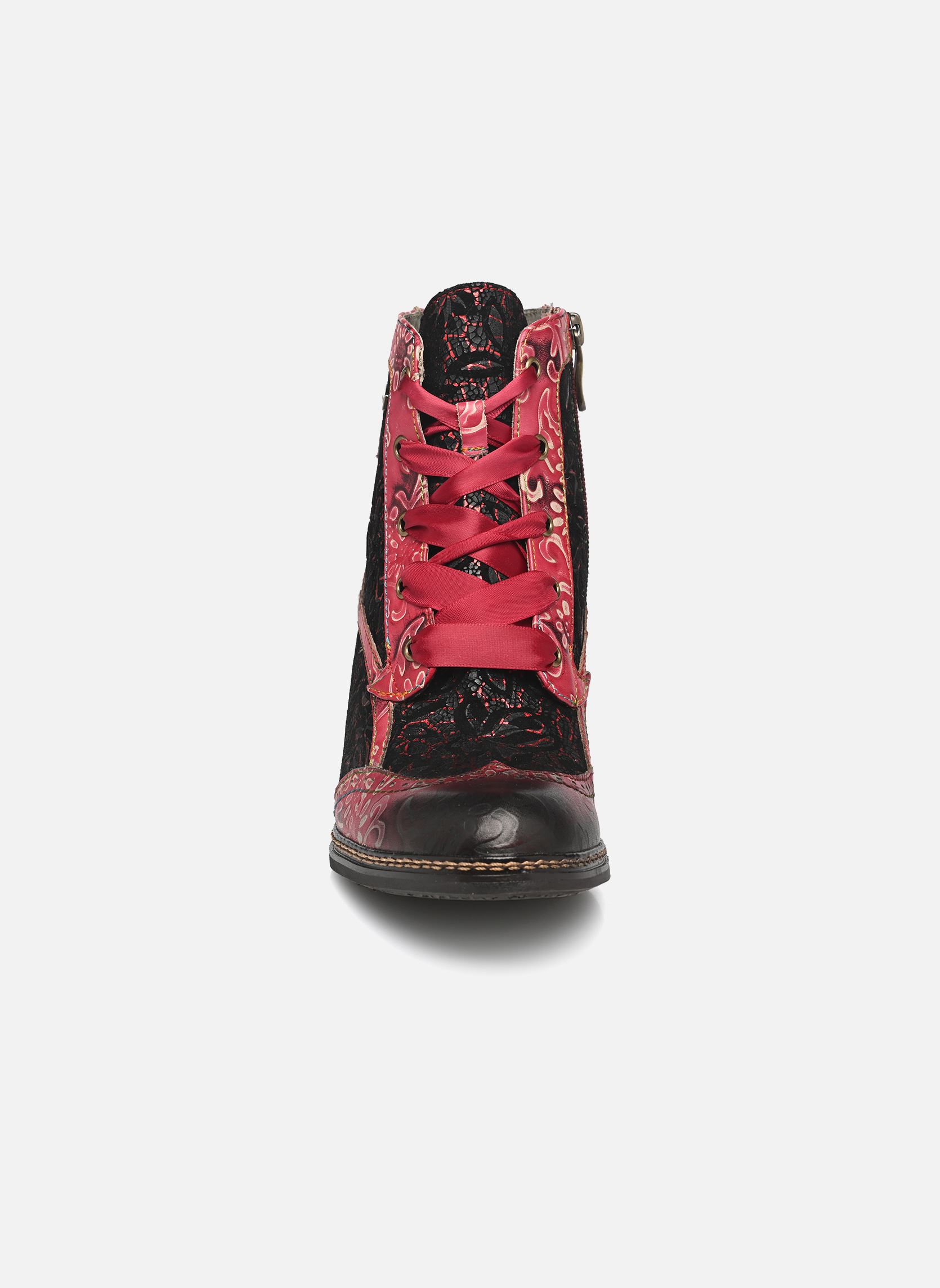 Bottines à lacets ALCIZEEO 01 femme rouge Laura Vita Bottines à lacets ALCIZEEO 01 femme rouge Cerise
