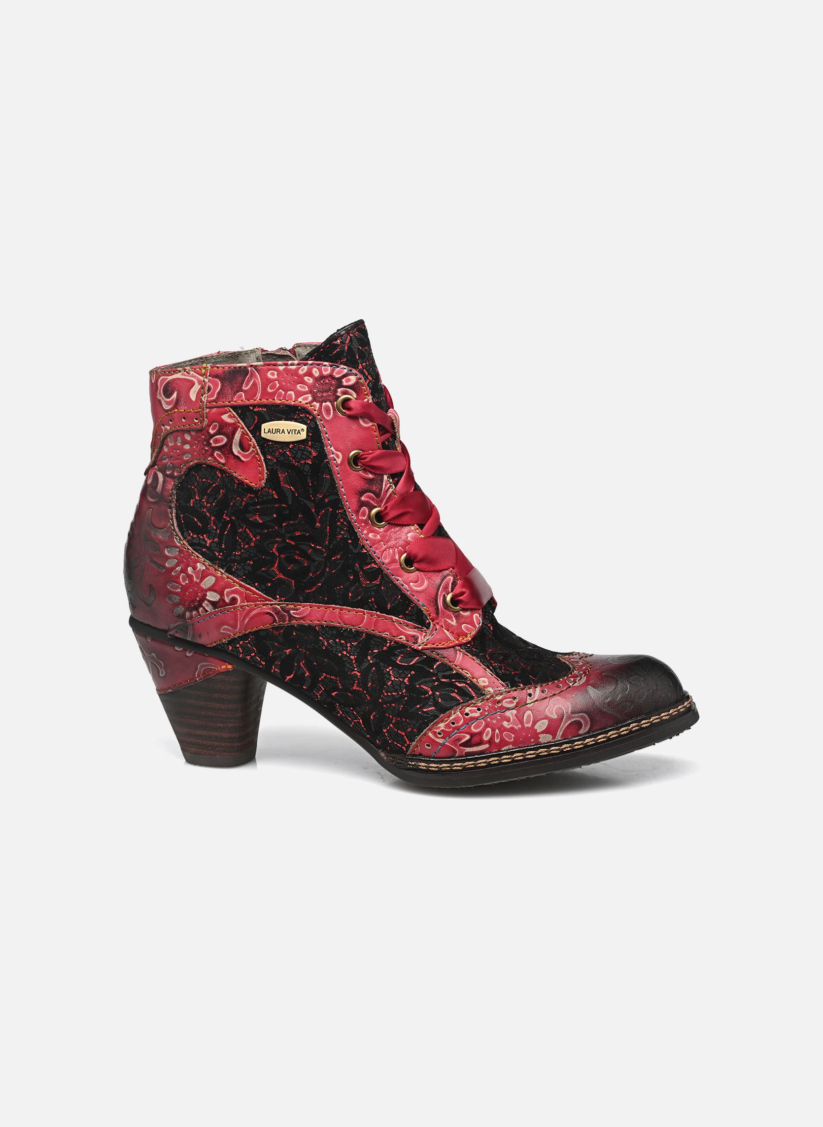 Bottines à lacets ALCIZEEO 01 femme rouge Laura Vita Bottines à lacets ALCIZEEO 01 femme rouge Cerise