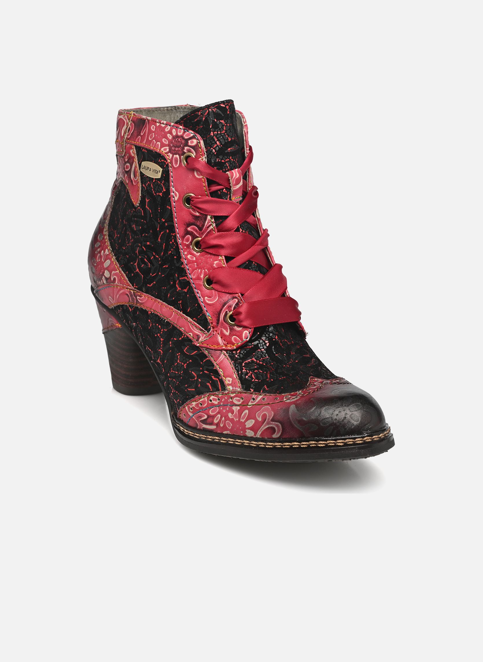 Bottines à lacets ALCIZEEO 01 femme rouge Laura Vita Bottines à lacets ALCIZEEO 01 femme rouge Cerise