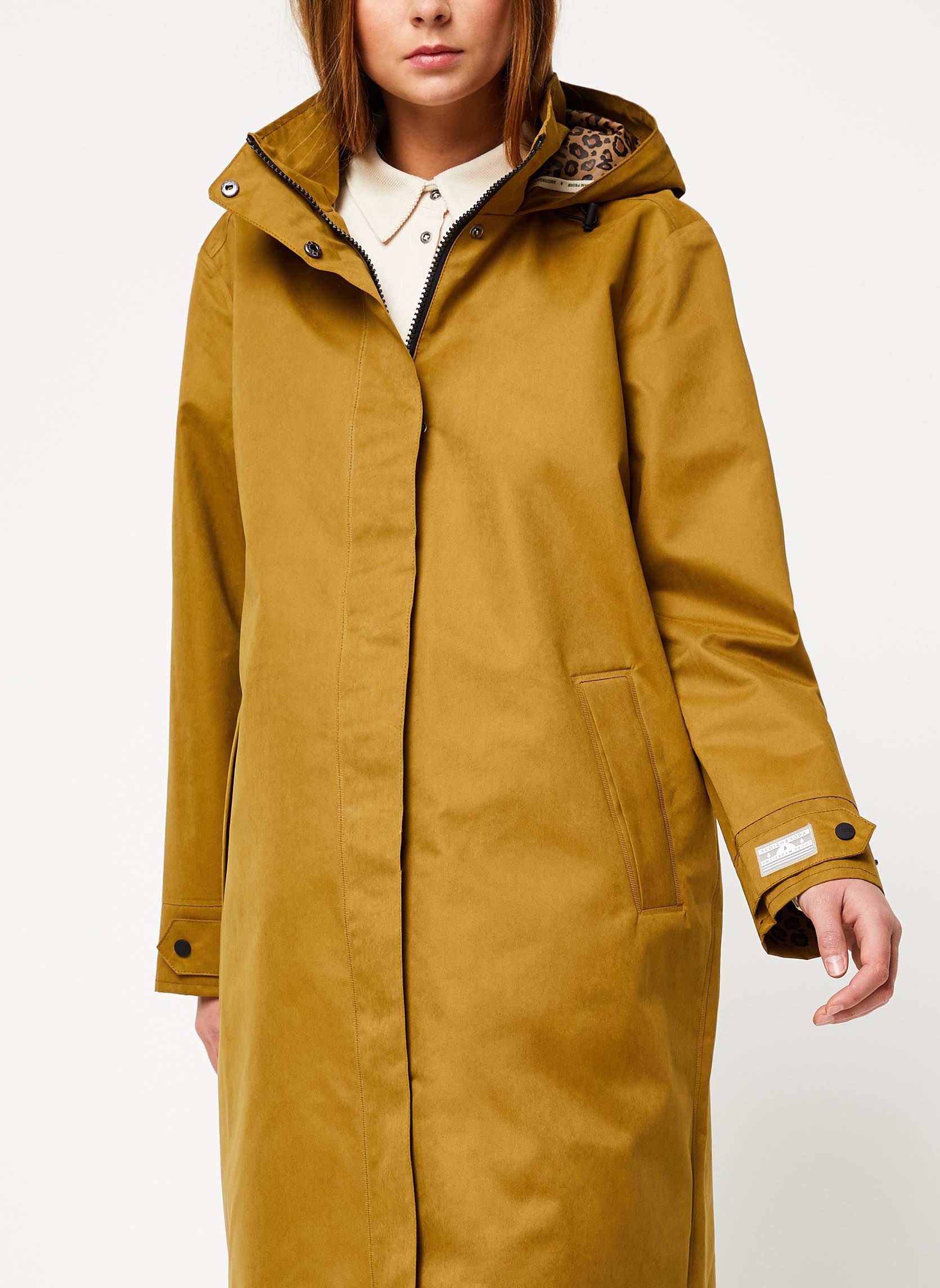 Scotch & Soda 'Amsterdam Proof' raincoat with printed animal ins (Groen