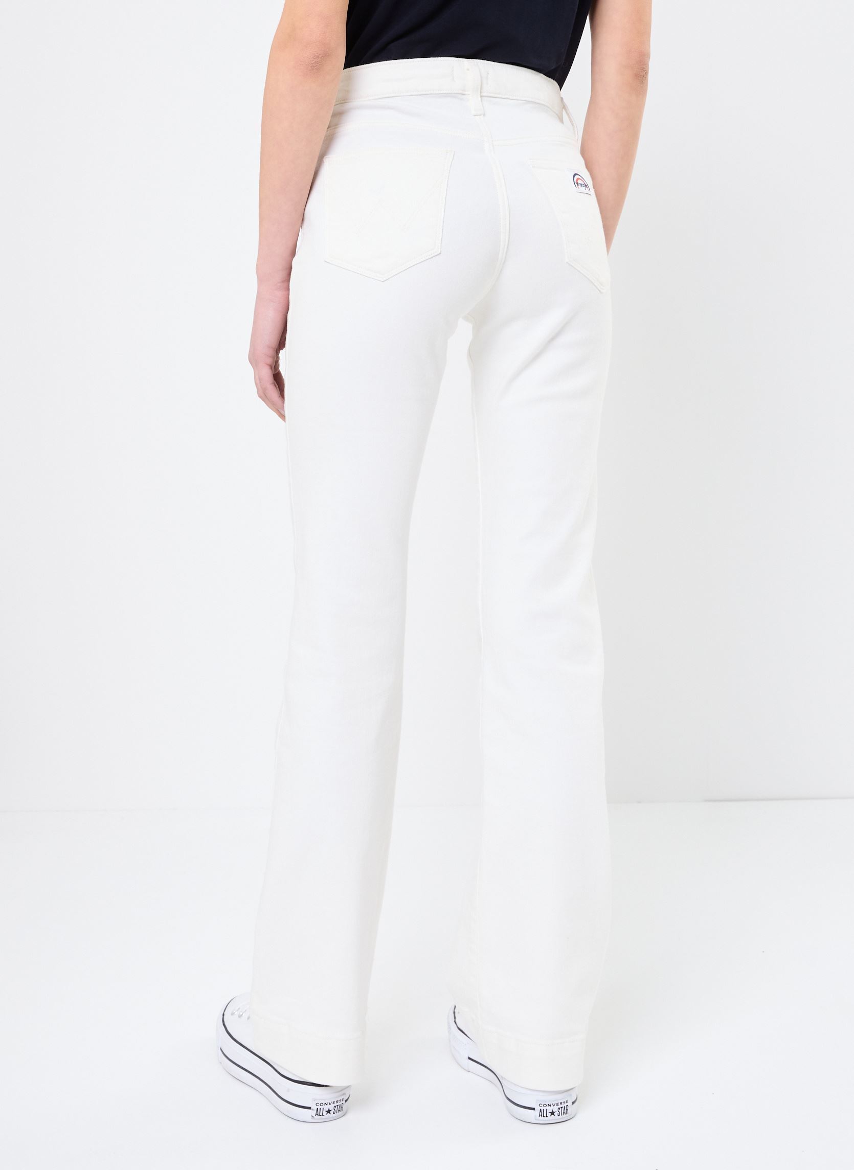 Flared jeans Flare dames wit Wrangler Flared jeans Flare dames wit WORN WHITE