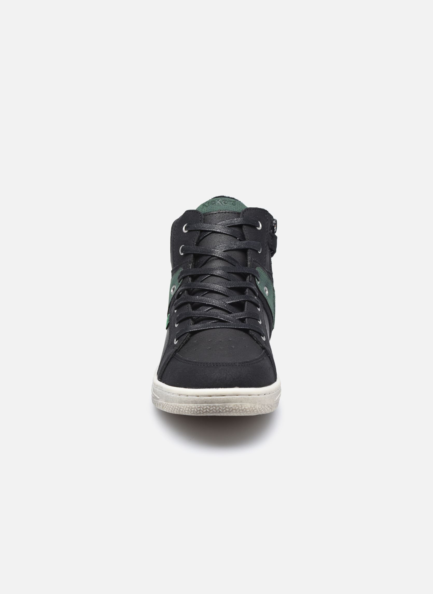 Baskets hautes Lowell garçon noir Kickers Baskets hautes Lowell garçon noir NOIR VERT