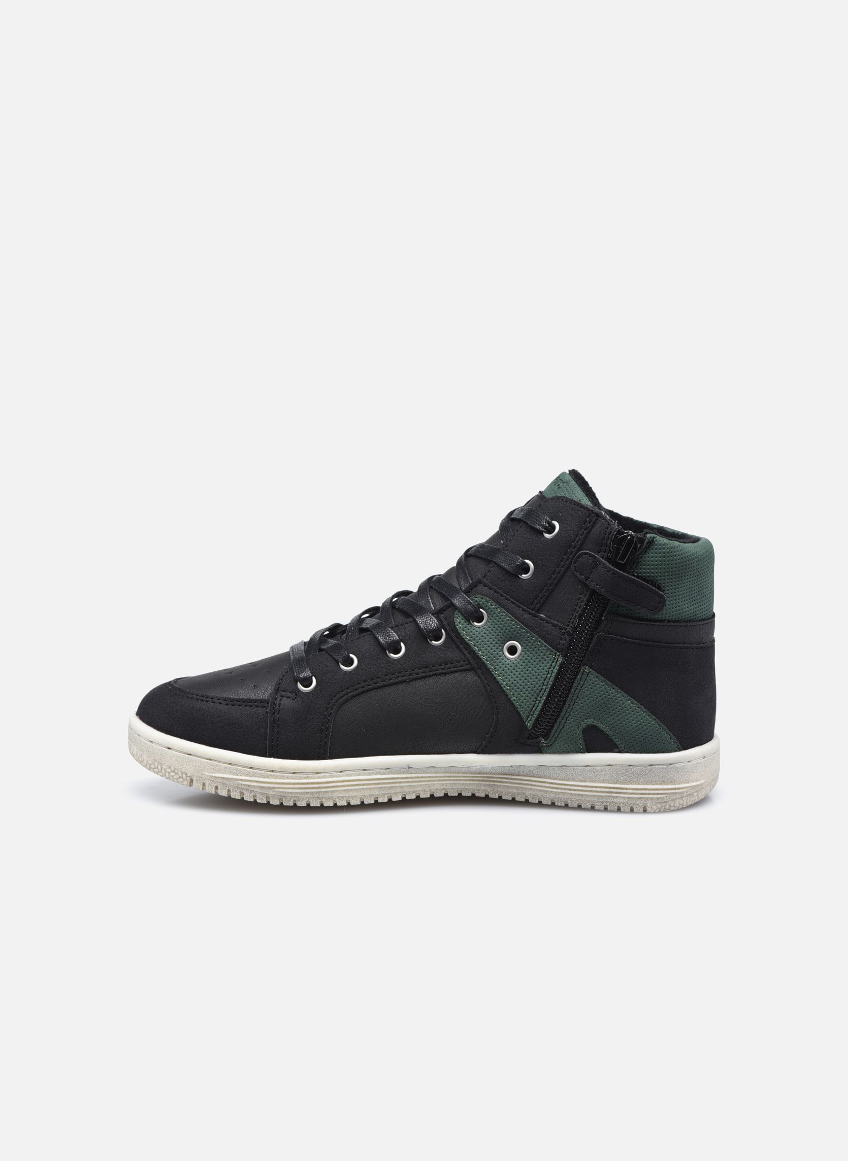 Baskets hautes Lowell garçon noir Kickers Baskets hautes Lowell garçon noir NOIR VERT