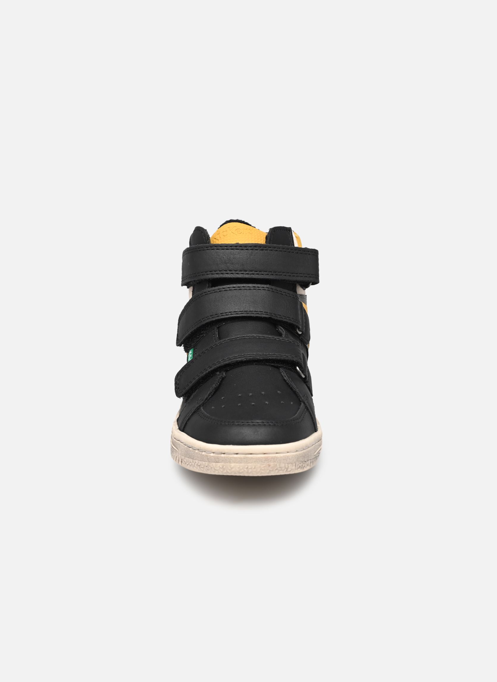 Baskets hautes Lohan garçon gris Kickers Baskets hautes Lohan garçon gris GRIS NOIR JAUNE