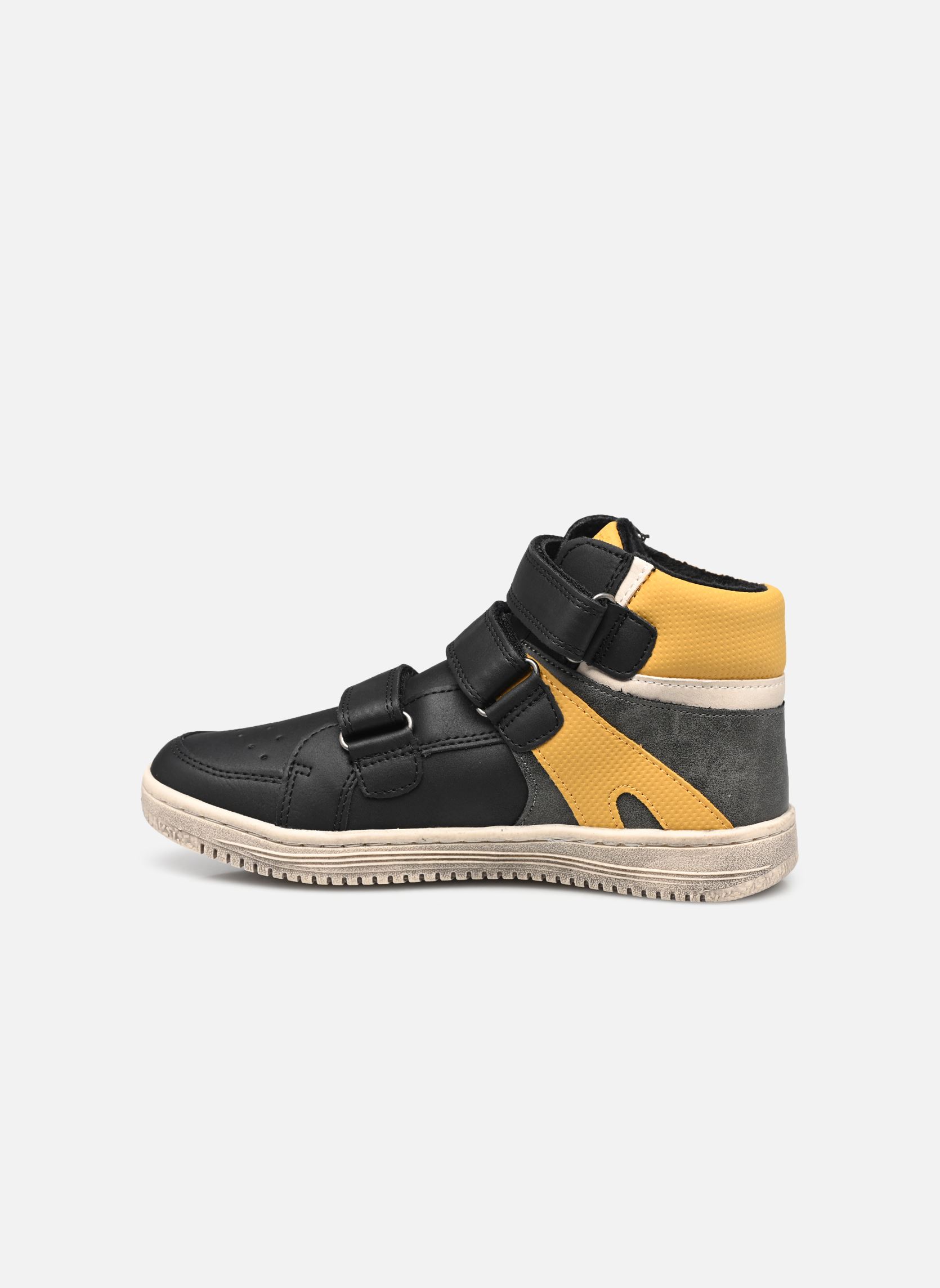 Baskets hautes Lohan garçon gris Kickers Baskets hautes Lohan garçon gris GRIS NOIR JAUNE