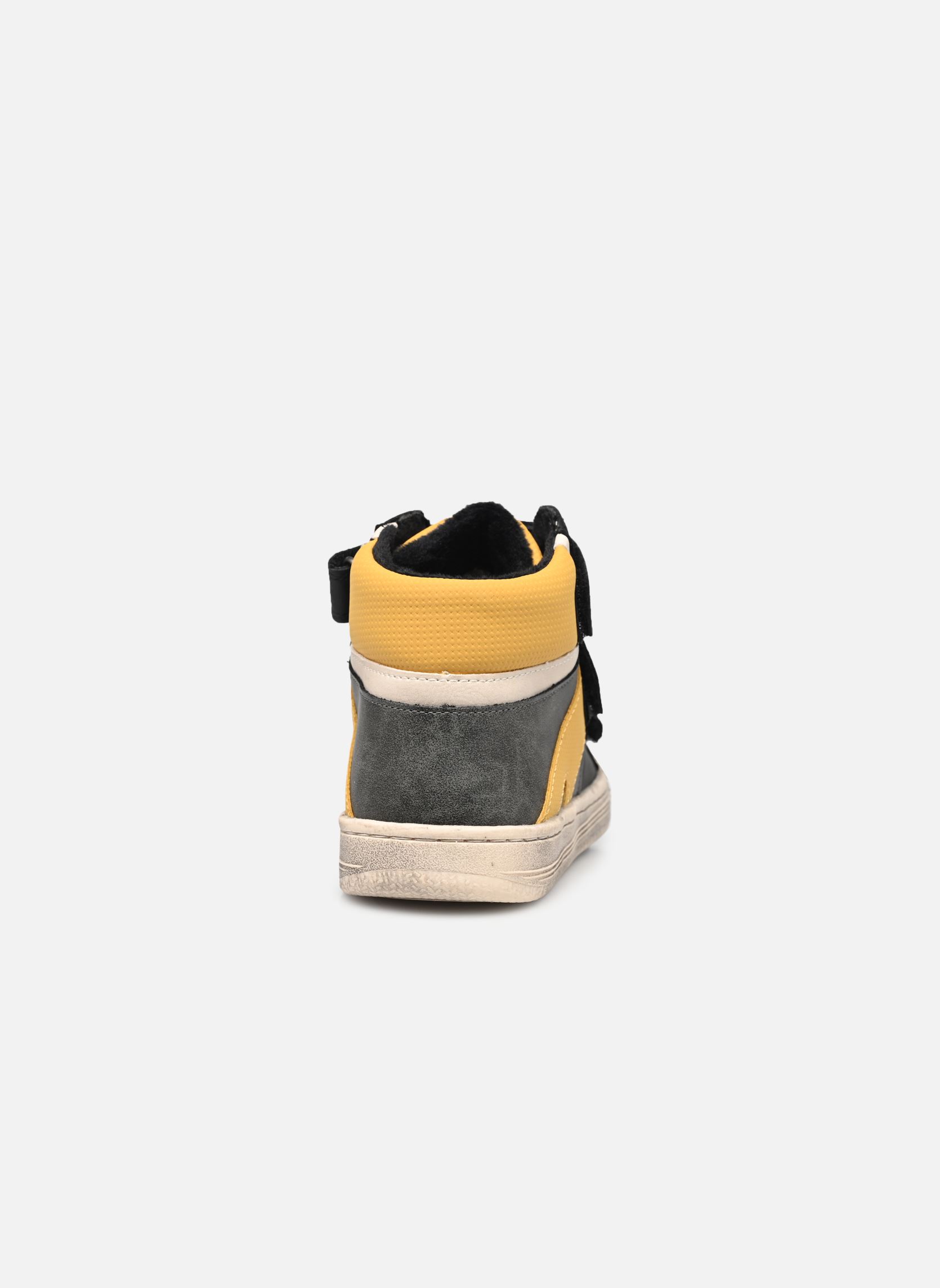 Baskets hautes Lohan garçon gris Kickers Baskets hautes Lohan garçon gris GRIS NOIR JAUNE