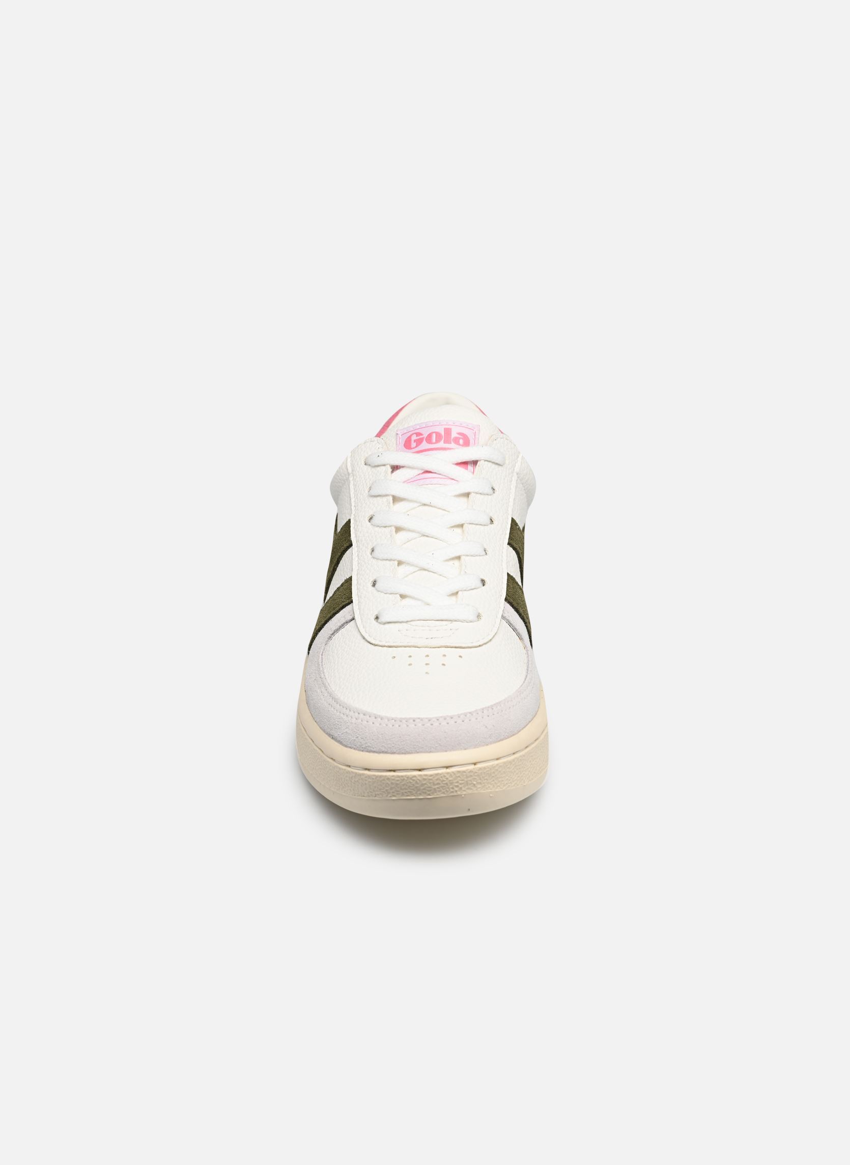 Baskets basses Grandslam Trident femme blanc Gola Baskets basses Grandslam Trident femme blanc White/Khaki/Fluro Pink