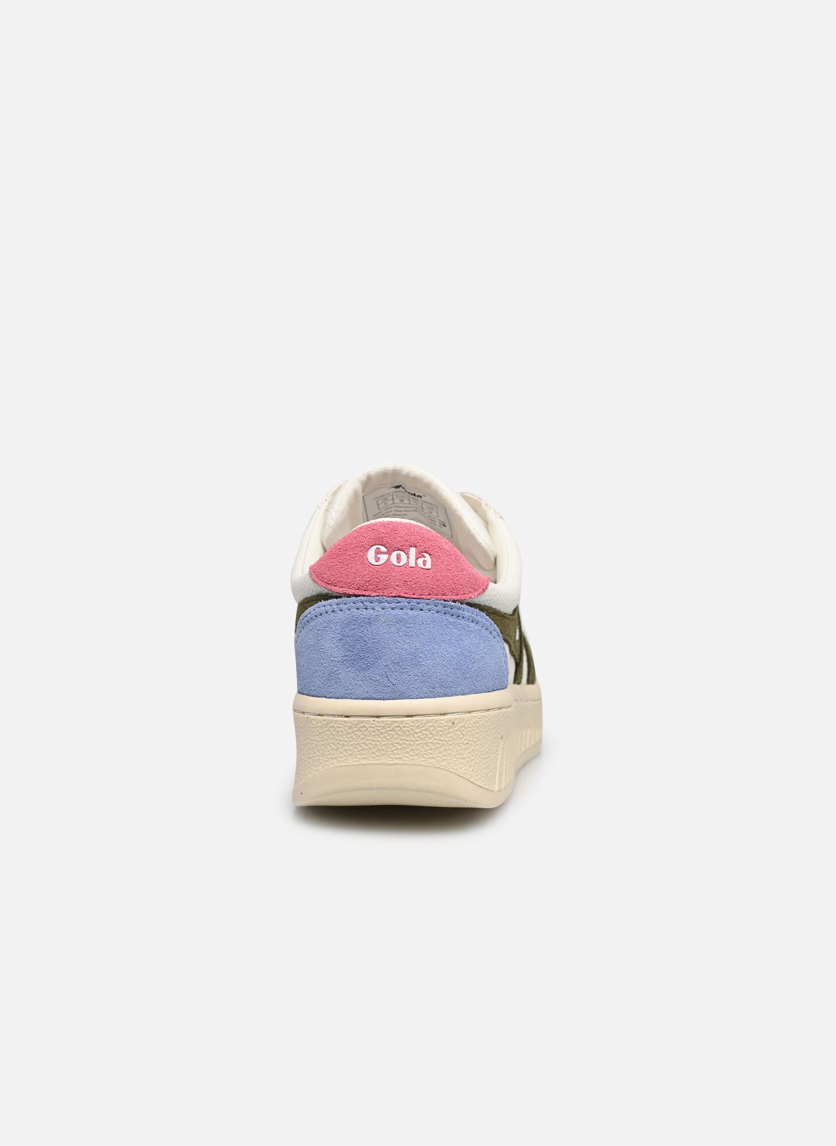 Baskets basses Grandslam Trident femme blanc Gola Baskets basses Grandslam Trident femme blanc White/Khaki/Fluro Pink