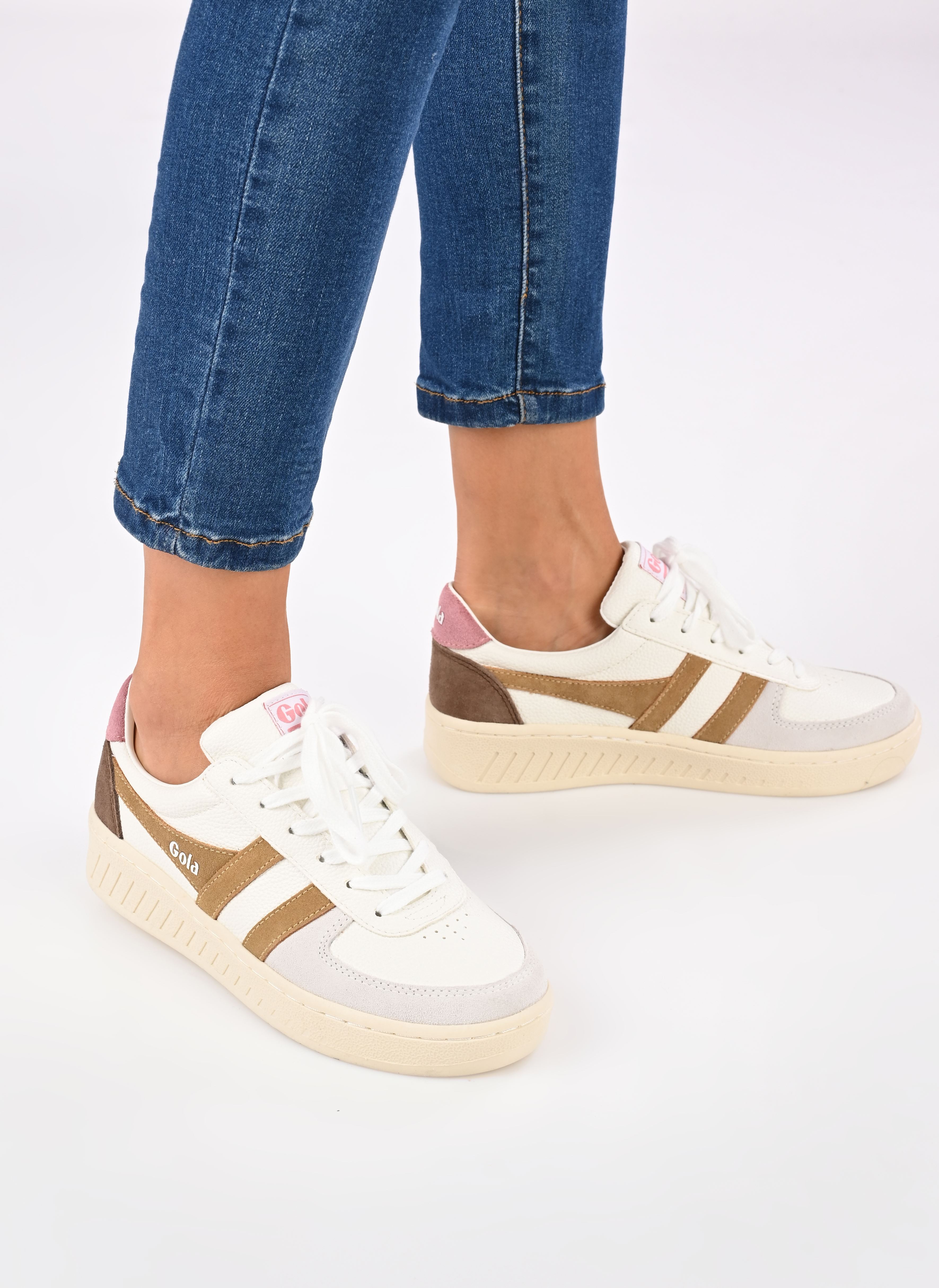Baskets basses Grandslam Trident femme blanc Gola Baskets basses Grandslam Trident femme blanc White/Brown Sugar/Dusty Rose