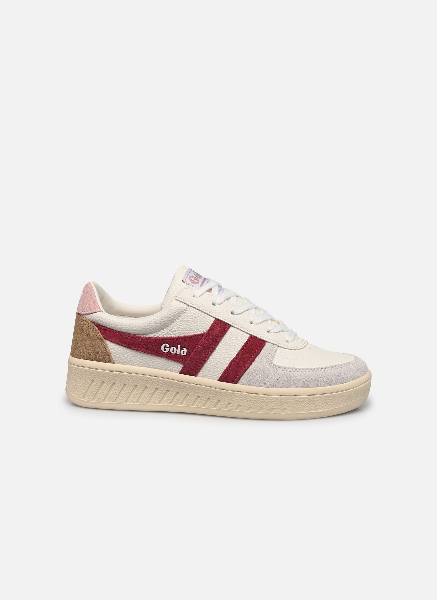 Lage sneakers Grandslam Trident dames wit Gola Lage sneakers Grandslam Trident dames wit White/Cerise/Chalk Pink