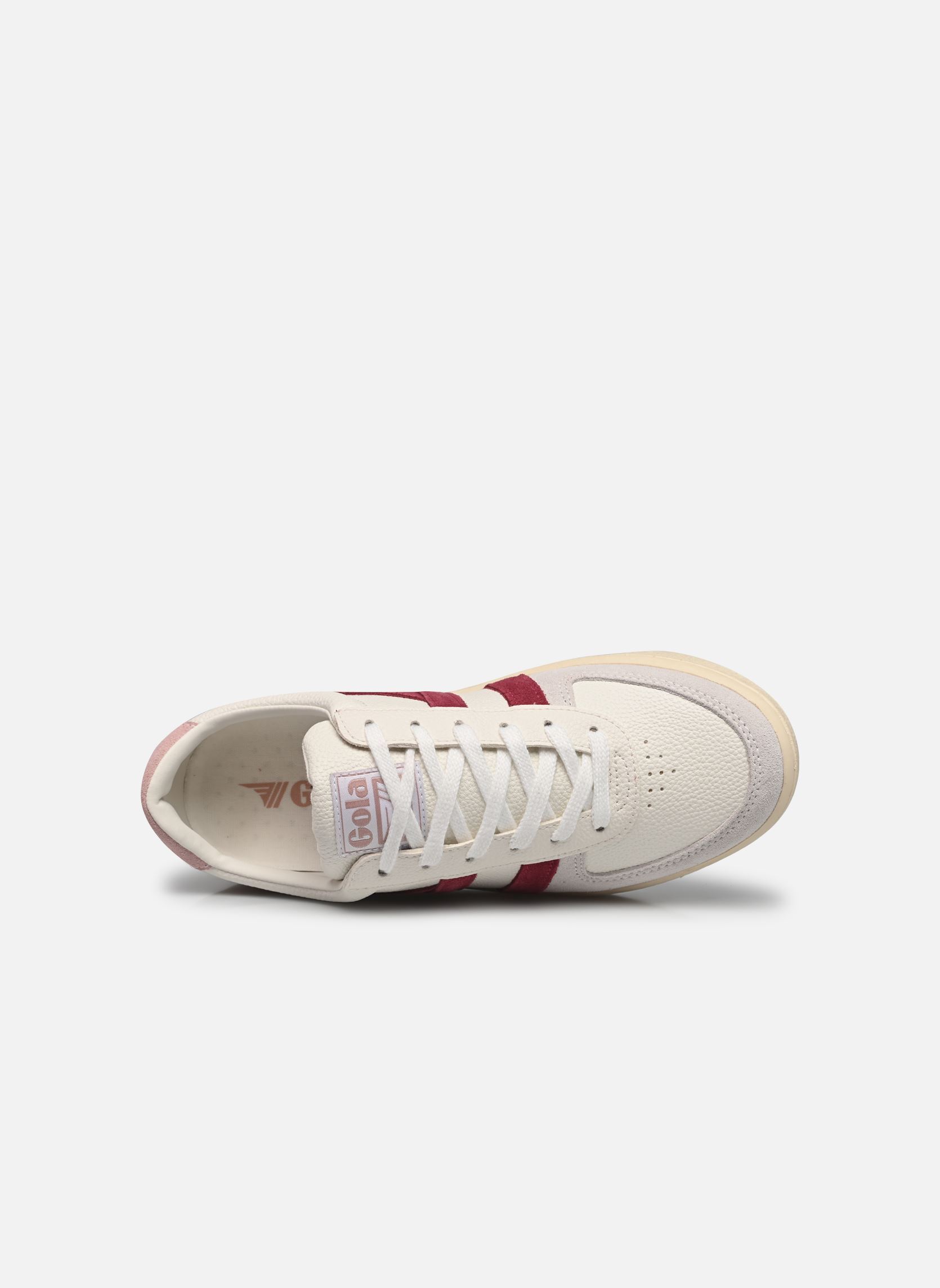 Lage sneakers Grandslam Trident dames wit Gola Lage sneakers Grandslam Trident dames wit White/Cerise/Chalk Pink