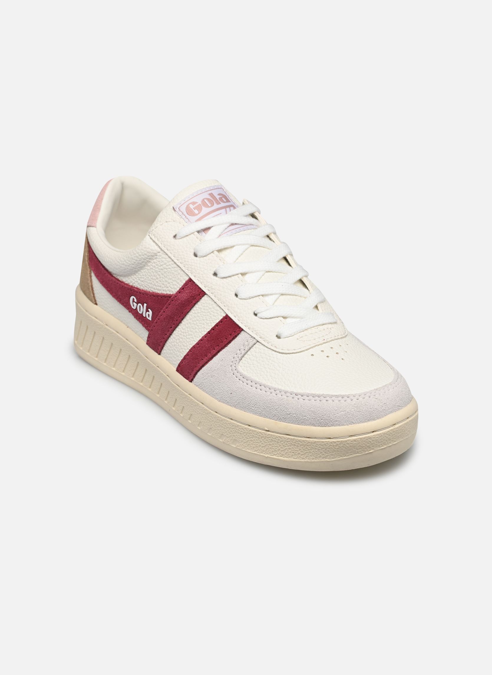 Lage sneakers Grandslam Trident dames wit Gola Lage sneakers Grandslam Trident dames wit White/Cerise/Chalk Pink